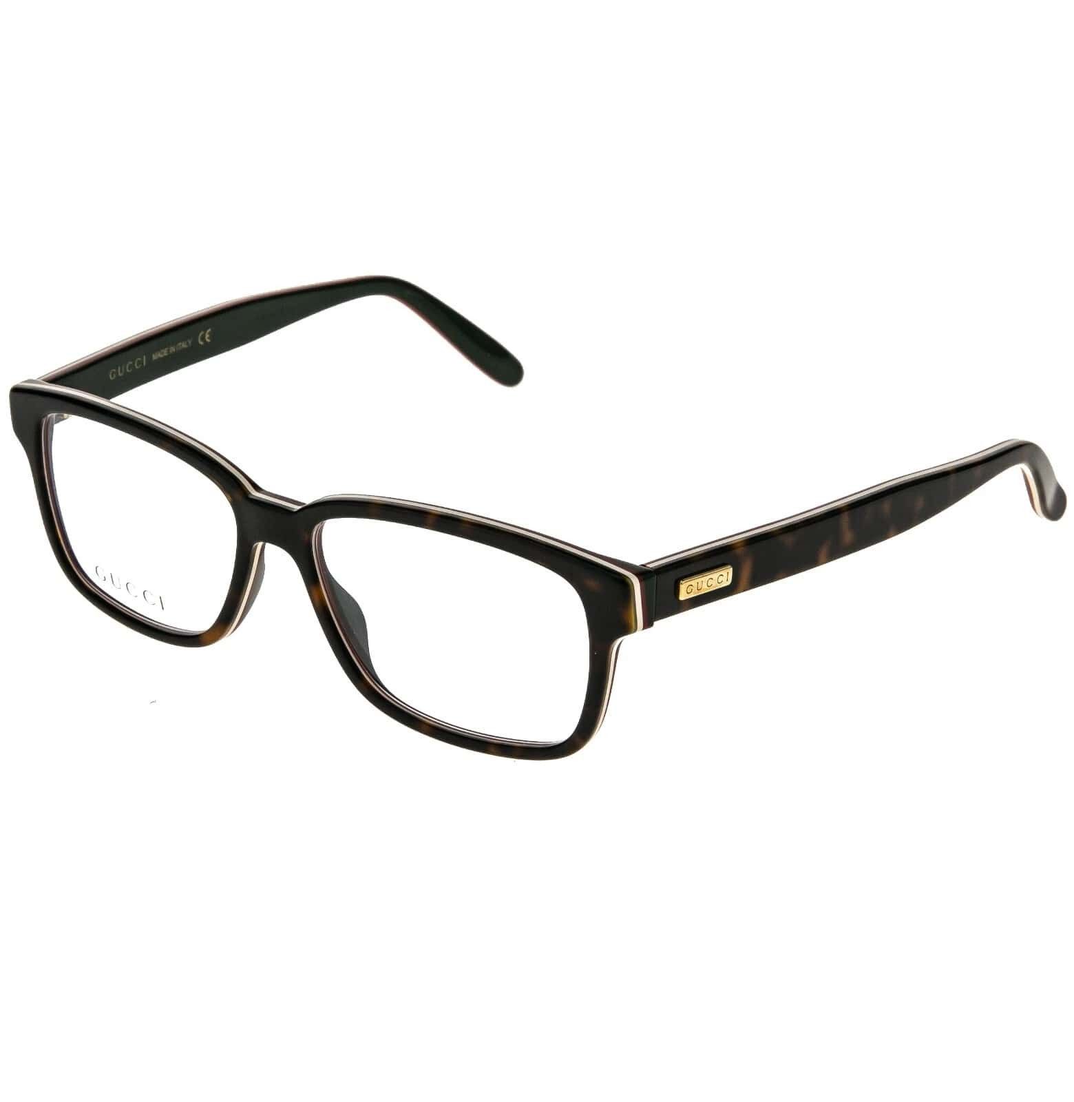Gucci GUCCI GG0272O 0272 Havana Web Green Red Unisex Eyeglasses Size ONE SIZE - 7 Thumbnail