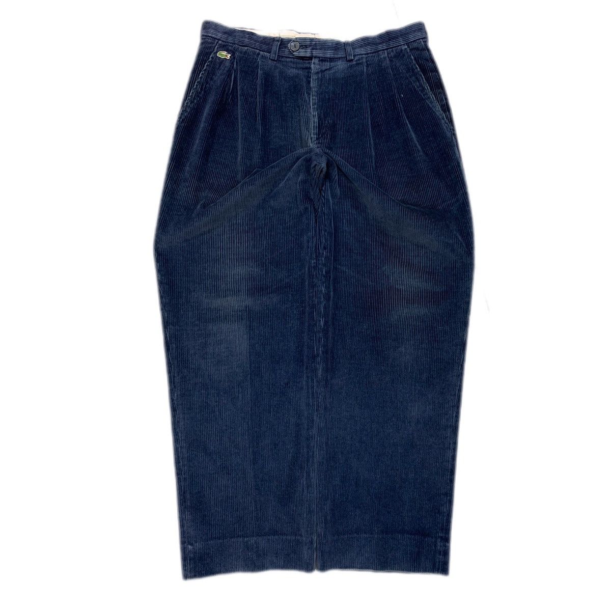 Lacoste 90s Vintage Luxury Lacoste faded Navy chino Corduroy trouser Size US 33 - 1 Thumbnail