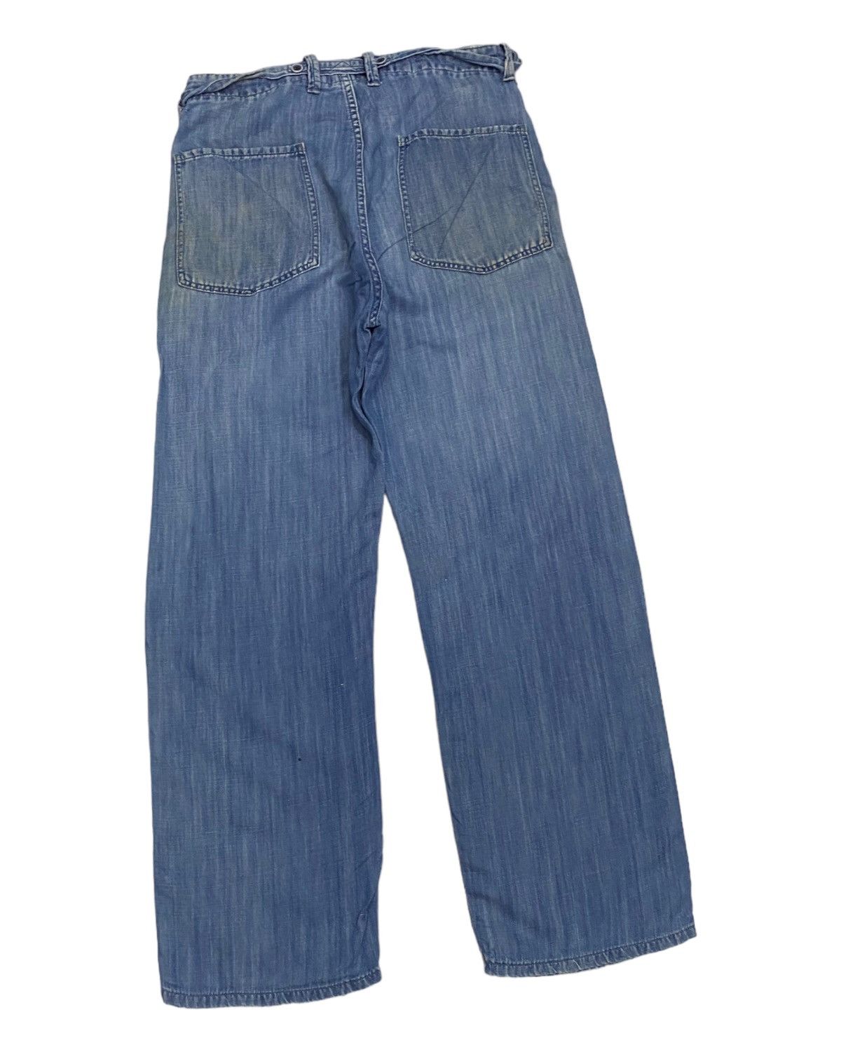45rpm 🔥VINTAGE R BY 45RPM BAGGY LINEN CASUAL PANTS LIKE HAKAMA Size US 30 / EU 46 - 5 Thumbnail