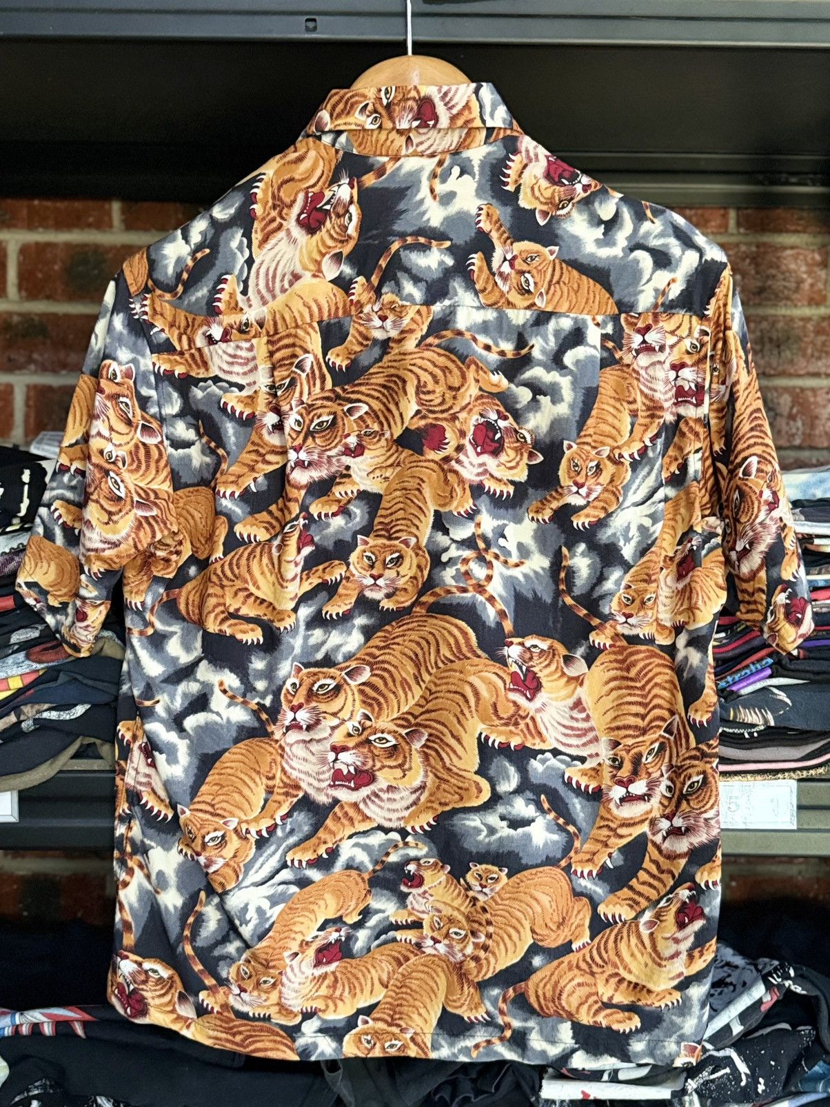 Sun Surf Vintage 80s Pineapple Juice Rayon 100 Tiger Button Up Size US M / EU 48-50 / 2 - 2 Thumbnail
