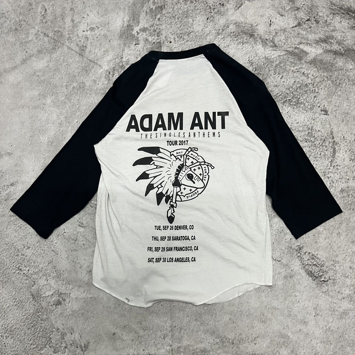 Band Tees Adam ant singles anthems 2017 raglan tour concert tee usa Size US M / EU 48-50 / 2 - 2 Thumbnail