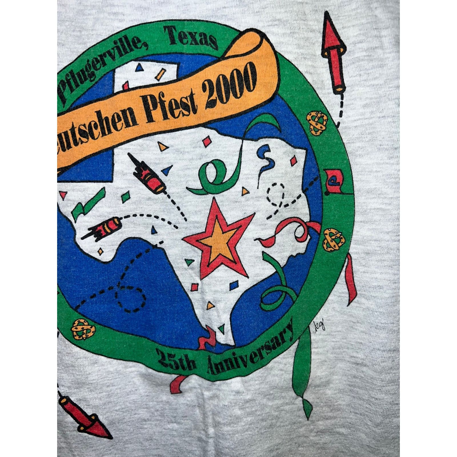 Hanes Youth Plugerville Shirt Deutschen Piest Texas Tee Kids Large Size L / US 10 / IT 46 - 3 Thumbnail