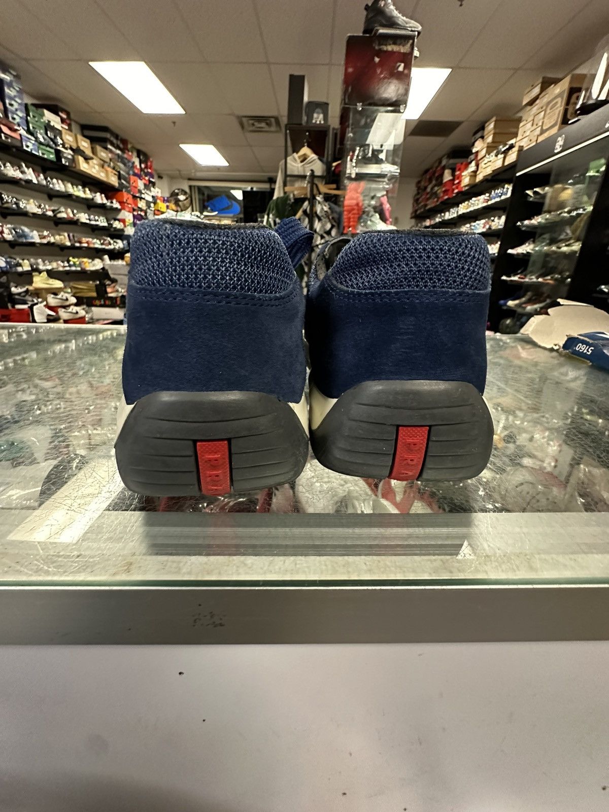 Prada Prada americas cup pre owned no box size 7 navy blue Size US 7 / EU 40 - 3 Thumbnail