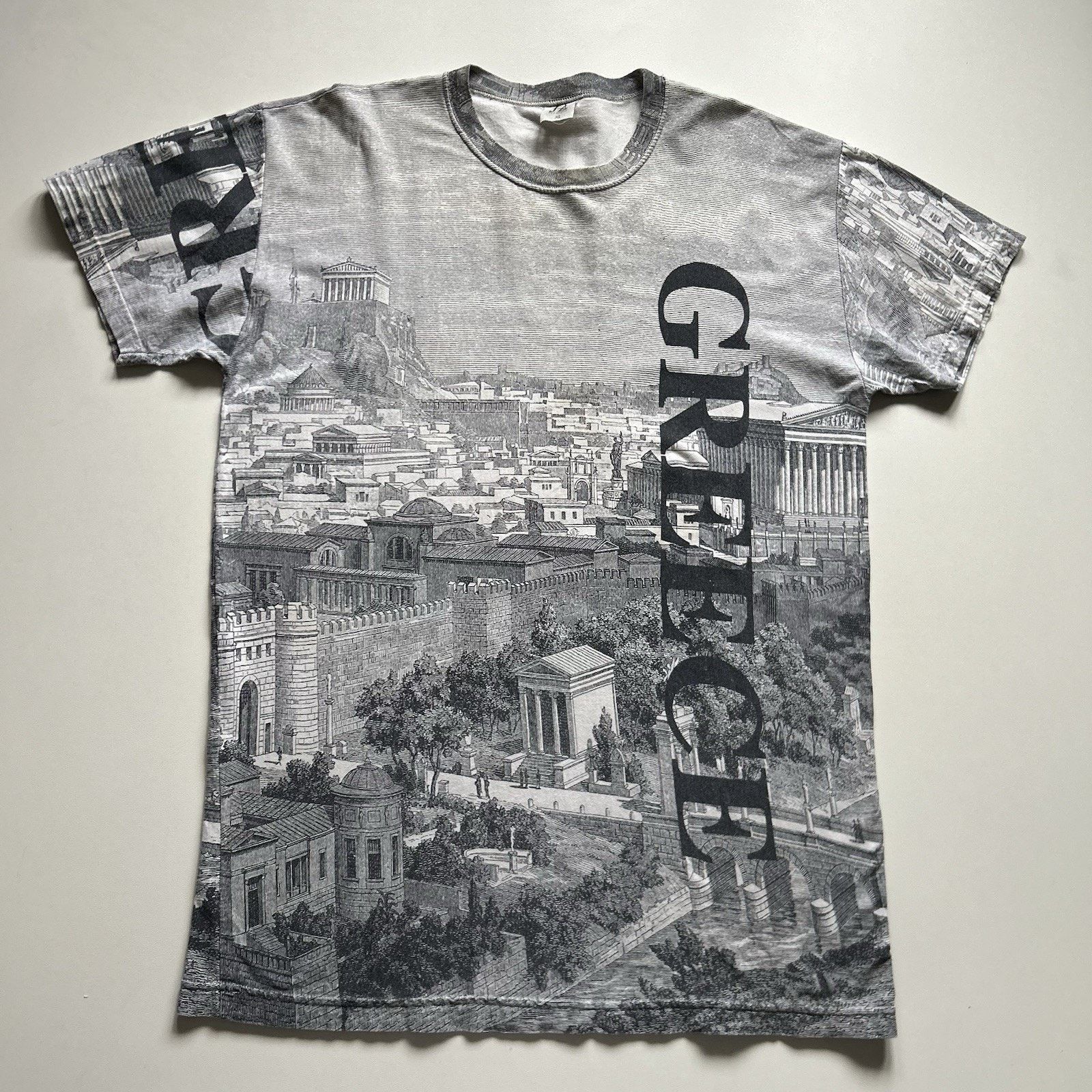 Vintage Vintage Greece All Over Print T Shirt XL AOP Parthenon Art Size US XL / EU 56 / 4 - 1 Thumbnail