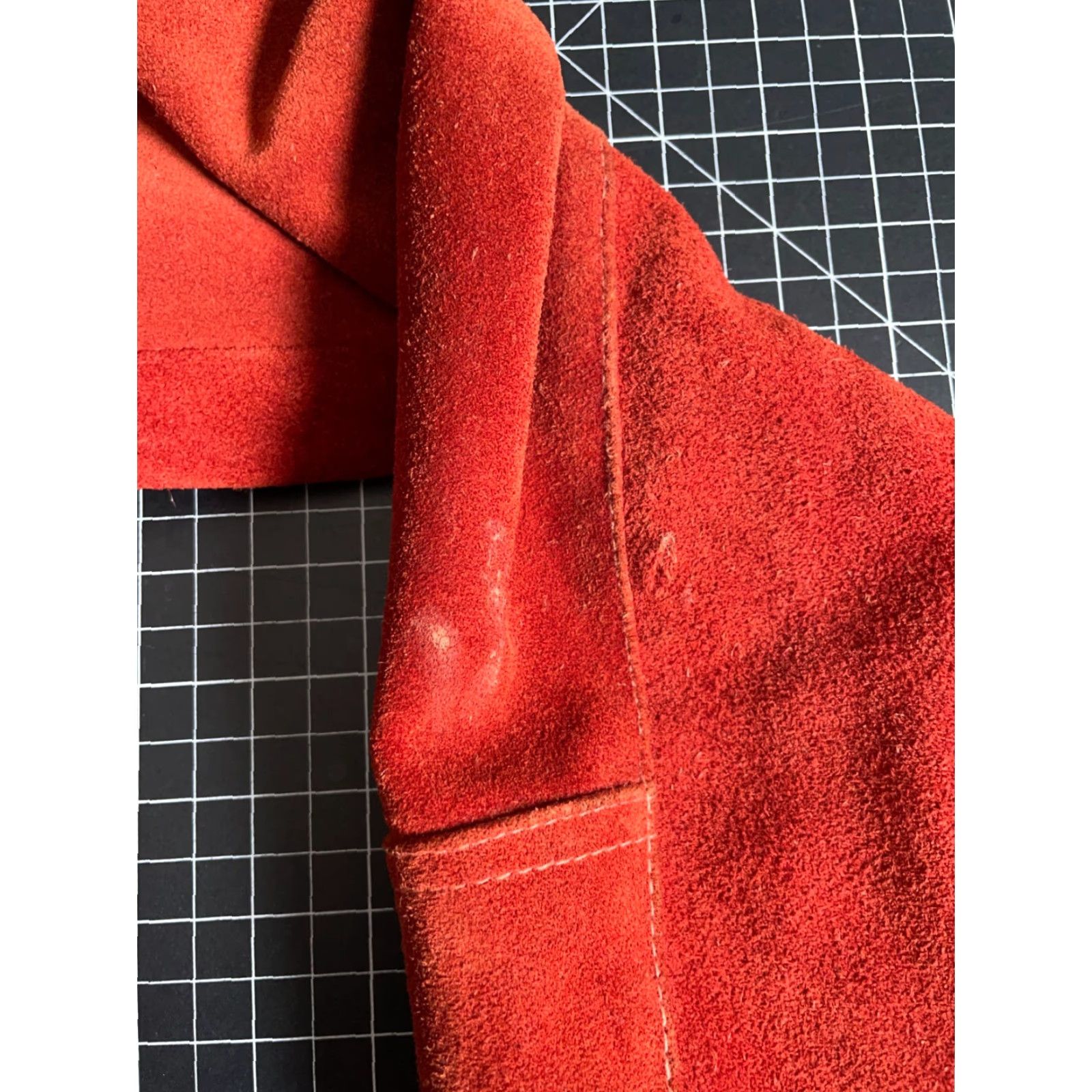 Vintage VINTAGE Burnt Orange Leather Belted Trench Coat Women's 9 / 10 Hooded Casual 70s Long Coat Size L / US 10 / IT 46 - 6 Thumbnail