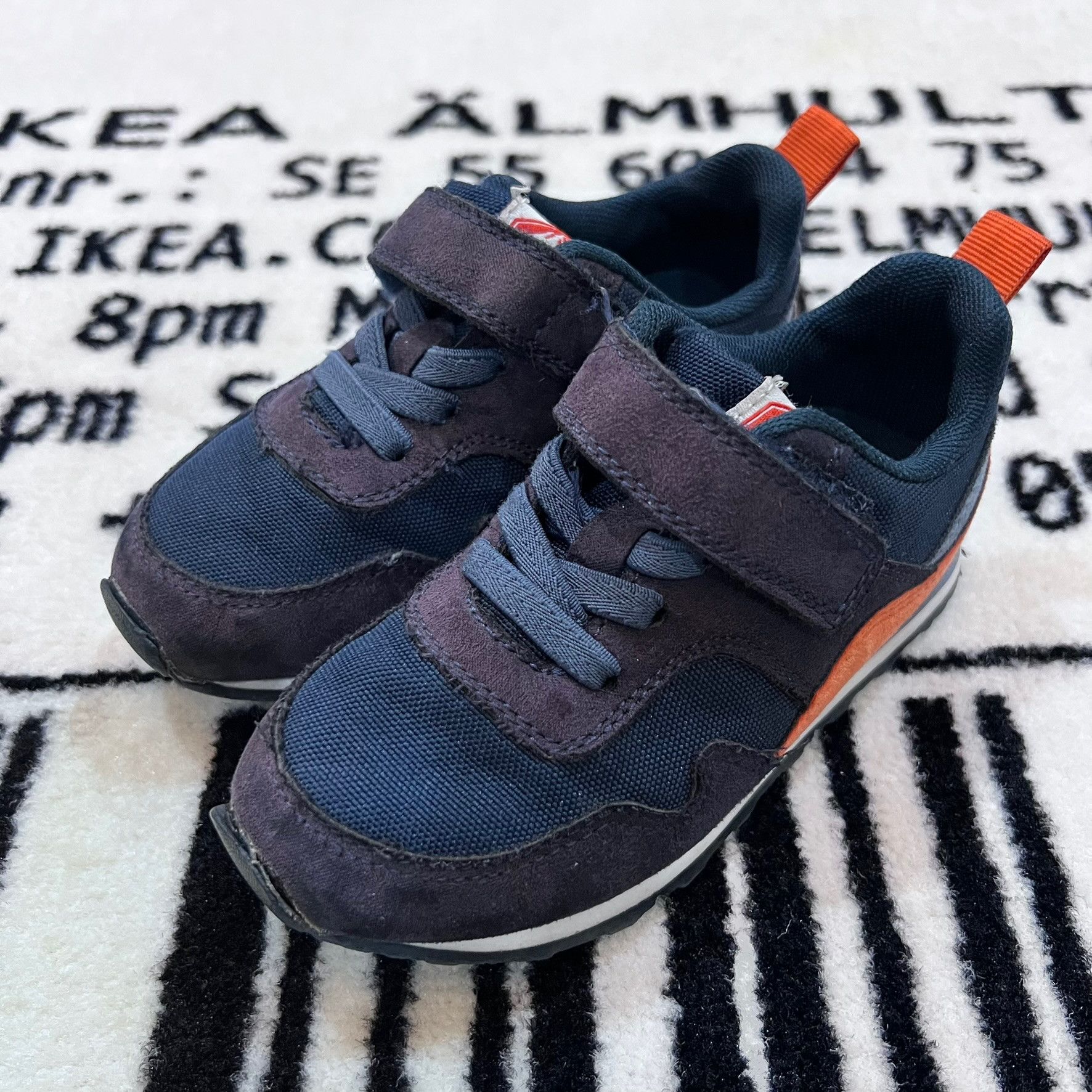 Zara Zara Navy Blue Orange Velcro Strap Toddler Shoes Size US 7.5 / EU 40-41 - 1 Thumbnail
