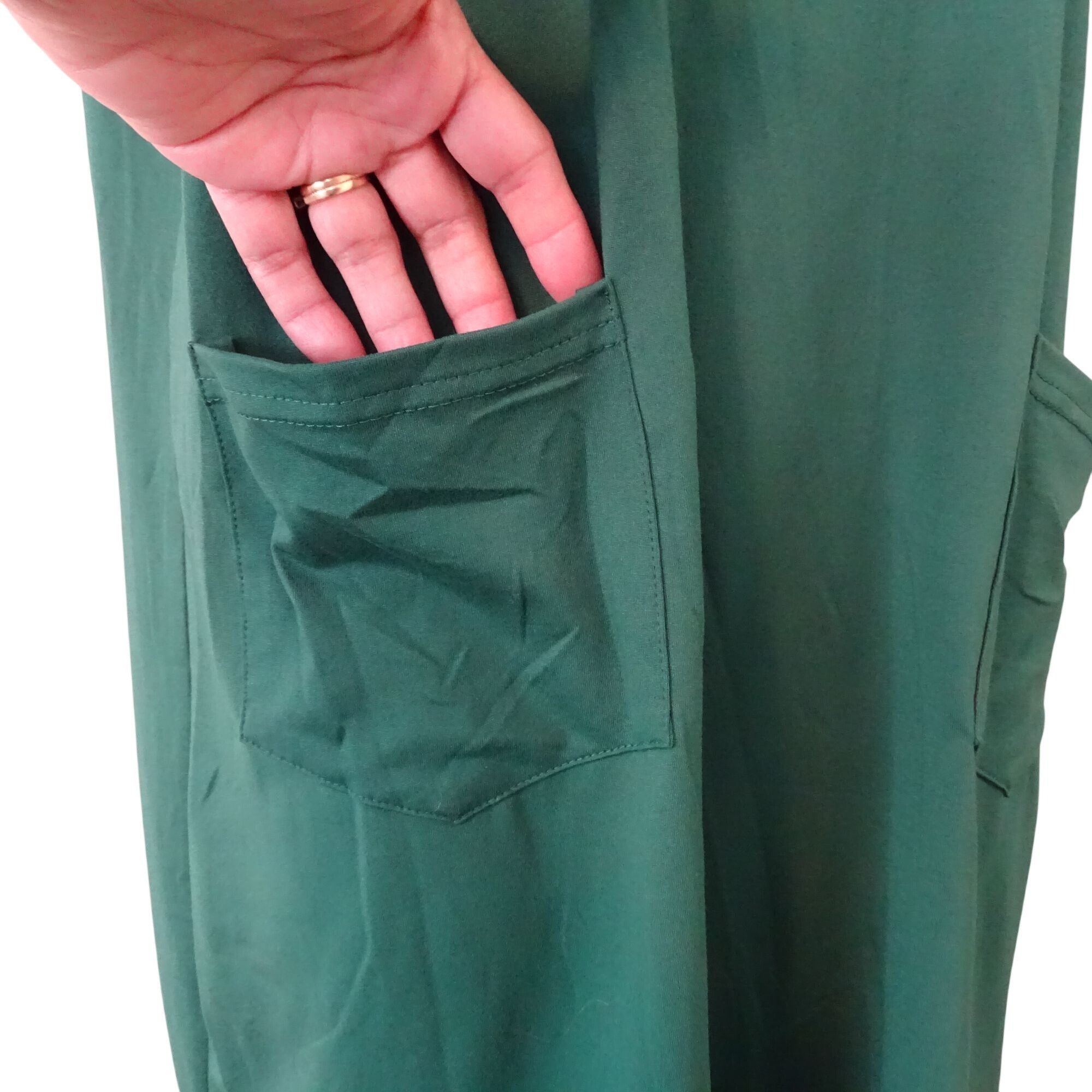 Shein Shein Green Short Sleeve Casual T-Shirt Dress Pockets Size M Size M / US 6-8 / IT 42-44 - 2 Thumbnail