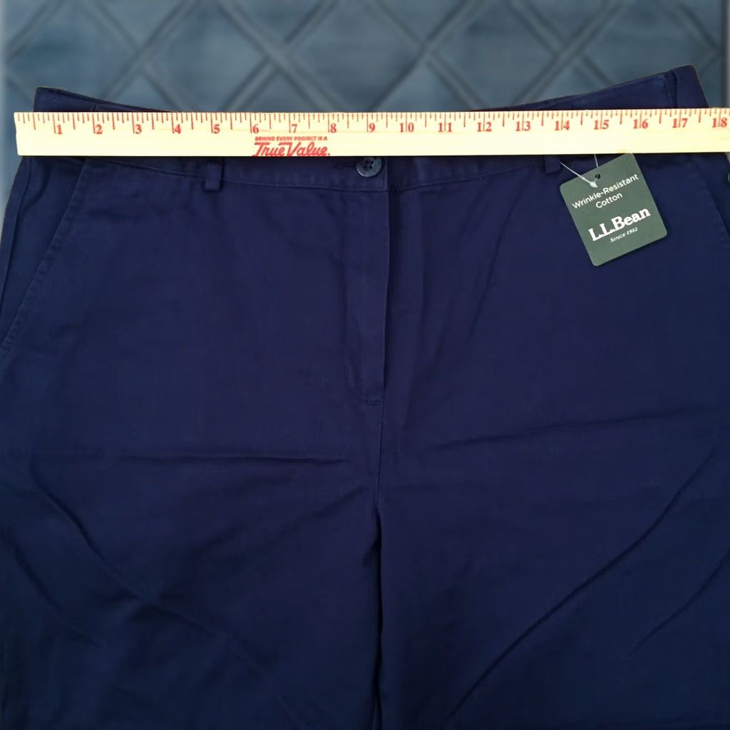 Vintage LL Bean Pants Womens 16P Cropped Bay Side Twill Blue Classic Fit Pants 16P Womens Size 38" / US 16 / IT 52 - 1 Thumbnail