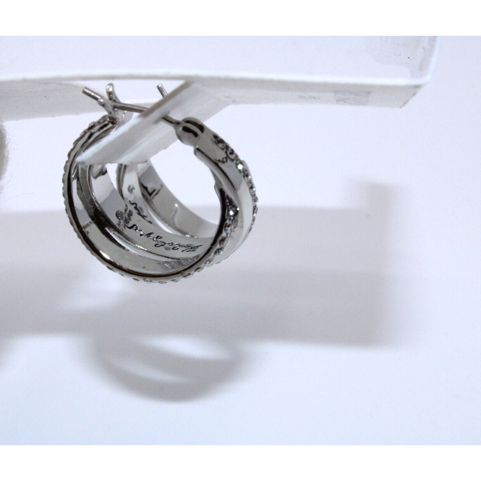 Karl Lagerfeld KARL LAGERFELD Silver Crystal Earringс KP110 09G00639 $42 Size ONE SIZE - 2 Thumbnail