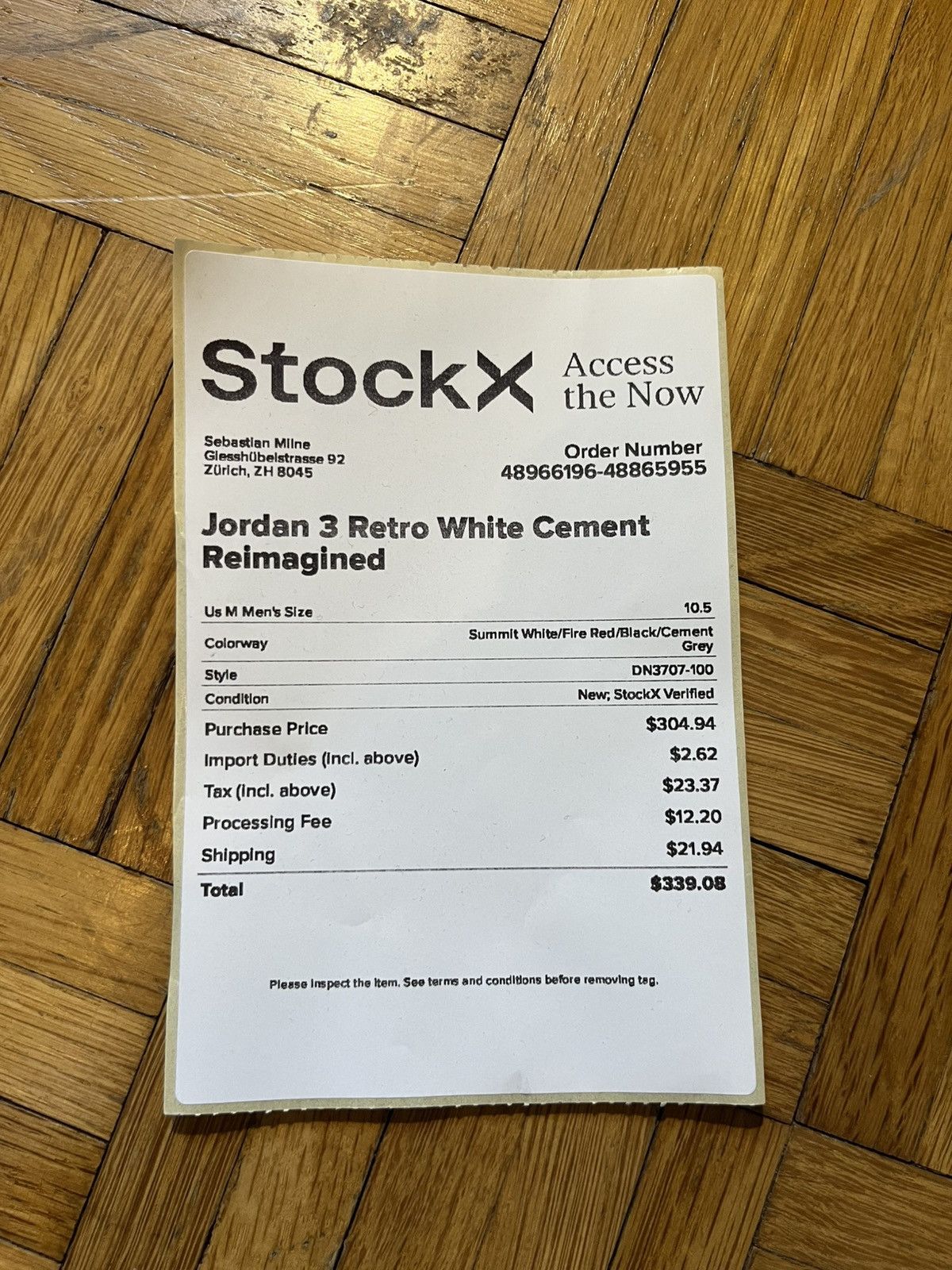 Jordan Brand Air Jordan 3 White Cement Reimagined Size US 10.5 / EU 43-44 - 13 Thumbnail