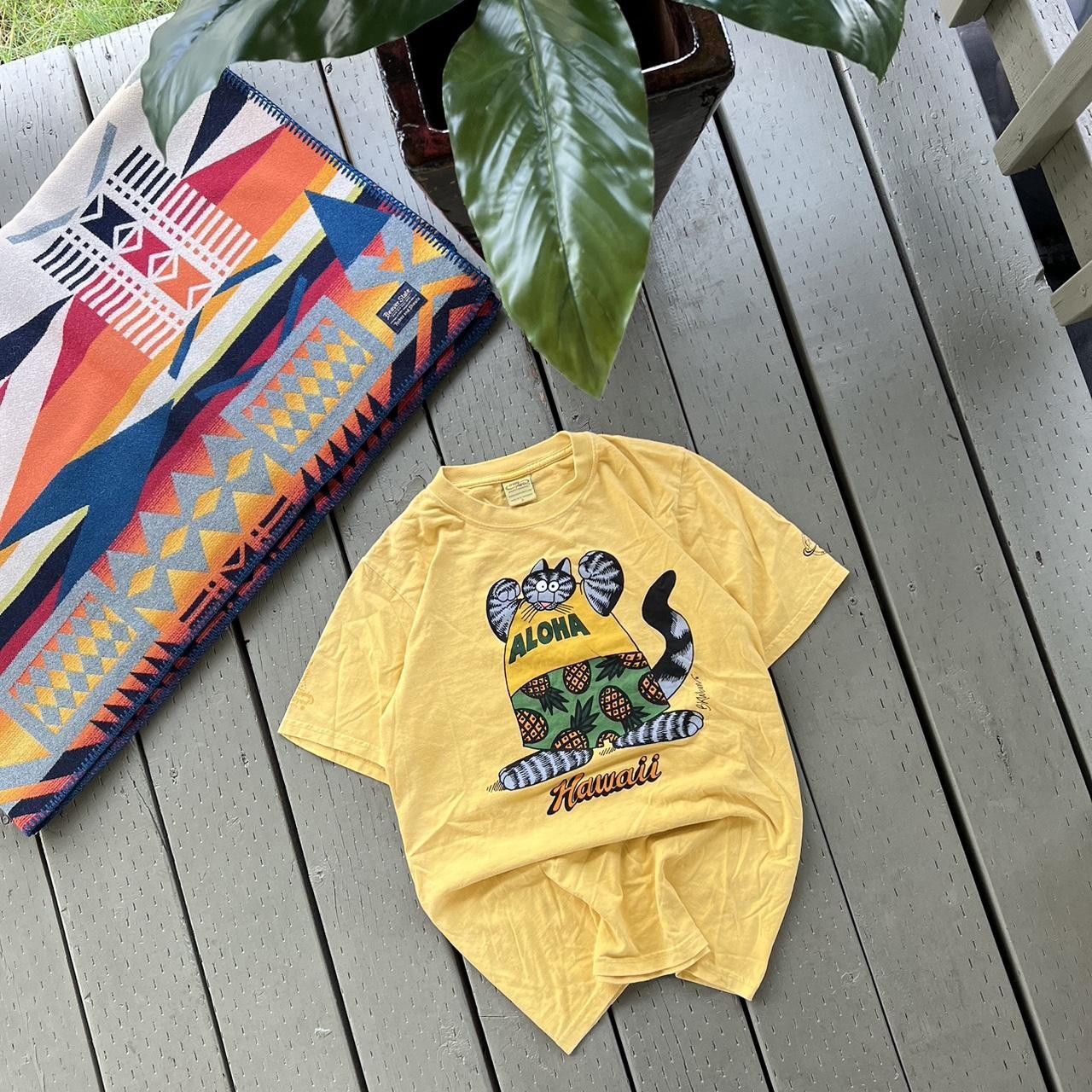 Vintage Vintage 90s Cat Aloha Hawaii B Kliban Art Crazy ClipOn Size US S / EU 44-46 / 1 - 2 Thumbnail
