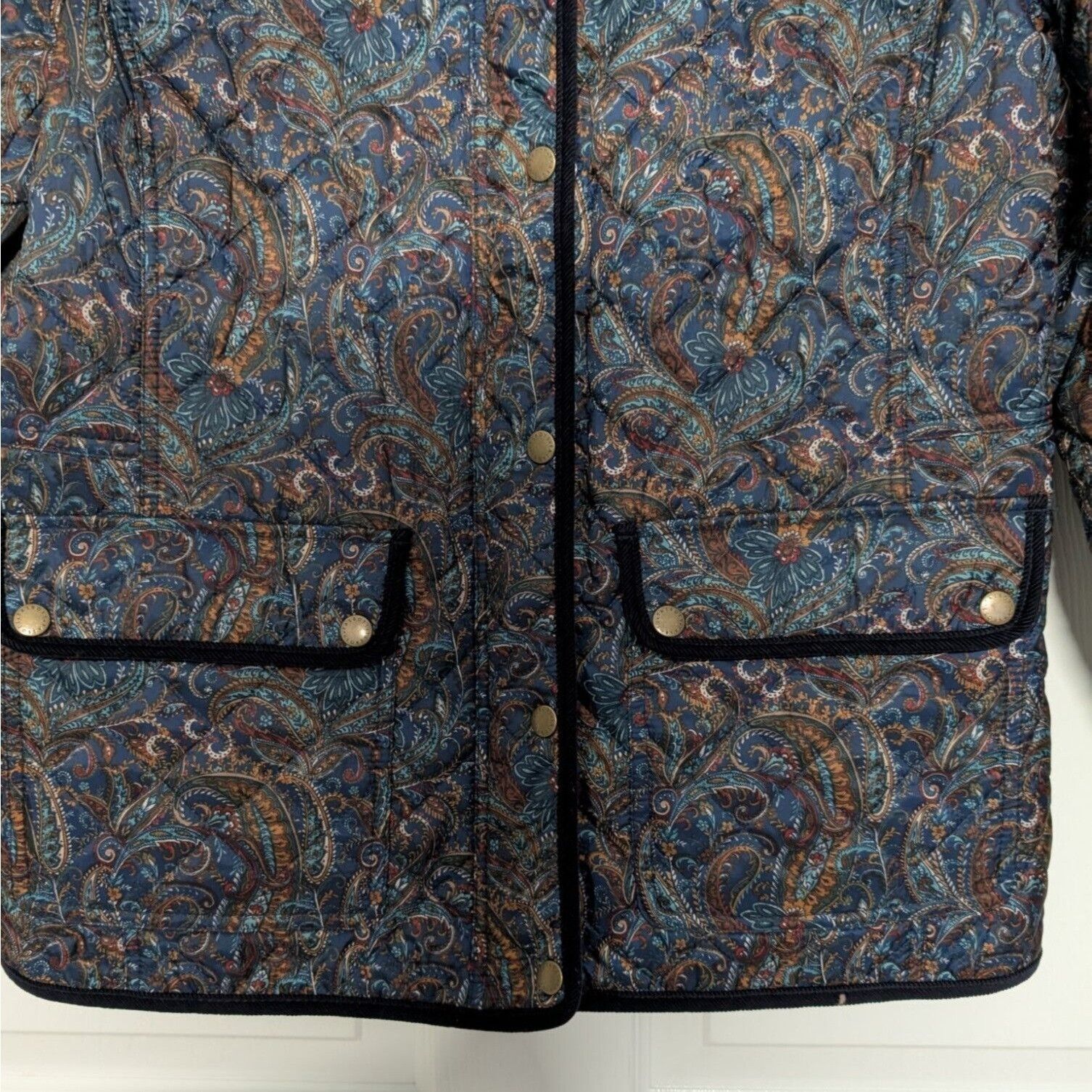 Talbots Talbots Paisley Quilted Jacket Womens Size Medium Blue Size M / US 6-8 / IT 42-44 - 5 Thumbnail