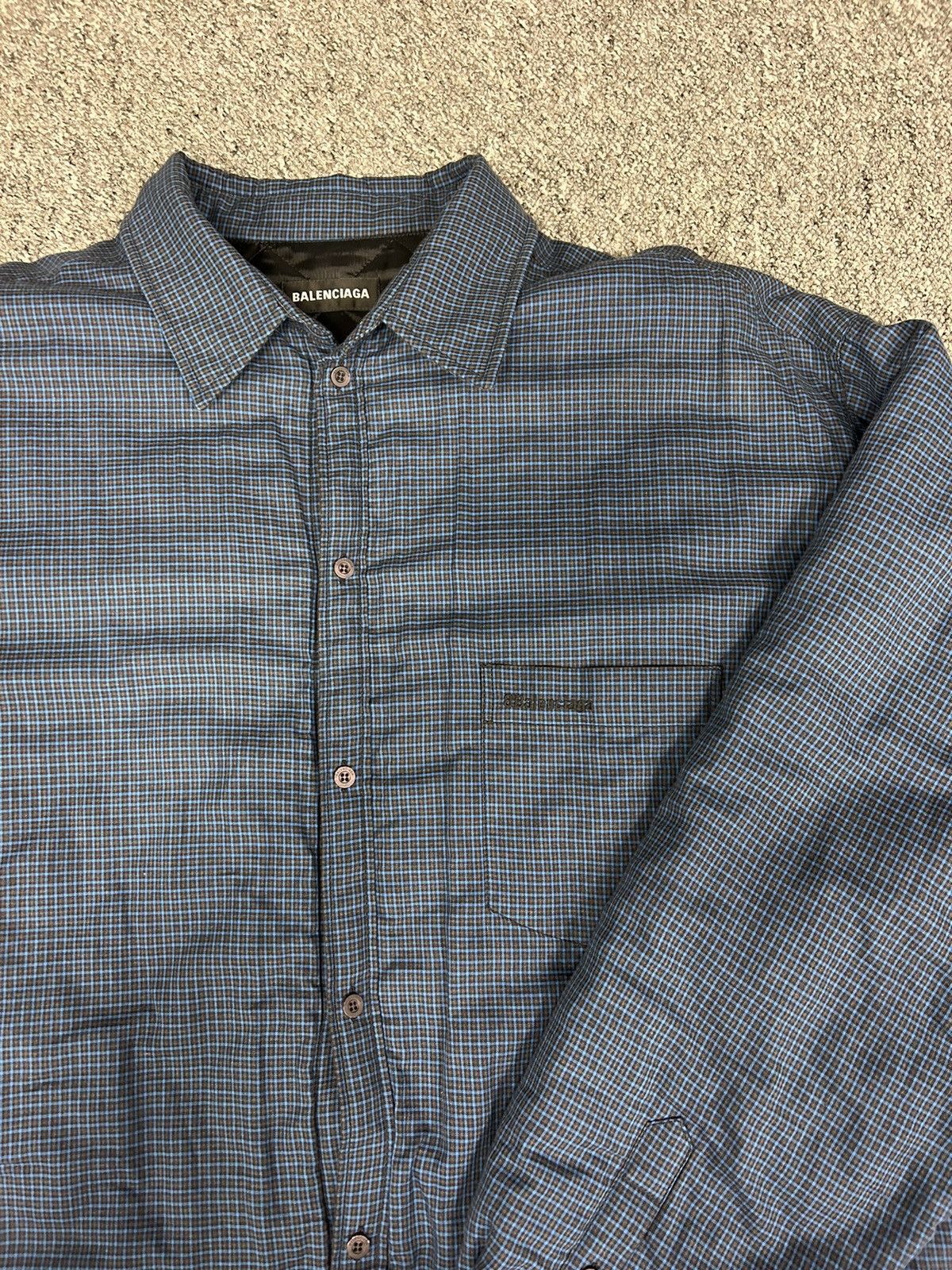 Balenciaga Balenciaga padded checked shirt Size US XL / EU 56 / 4 - 2 Thumbnail