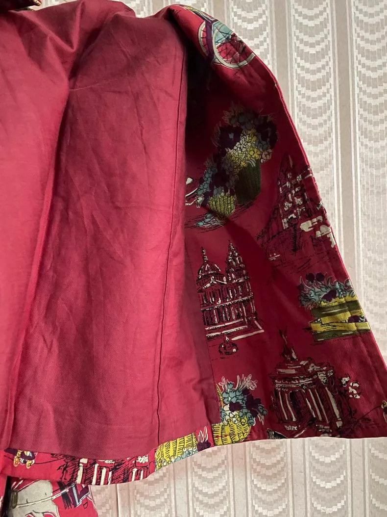 Comme des Garcons Comme Des Garcons Red print trench coat jacket Size M / US 6-8 / IT 42-44 - 8 Thumbnail
