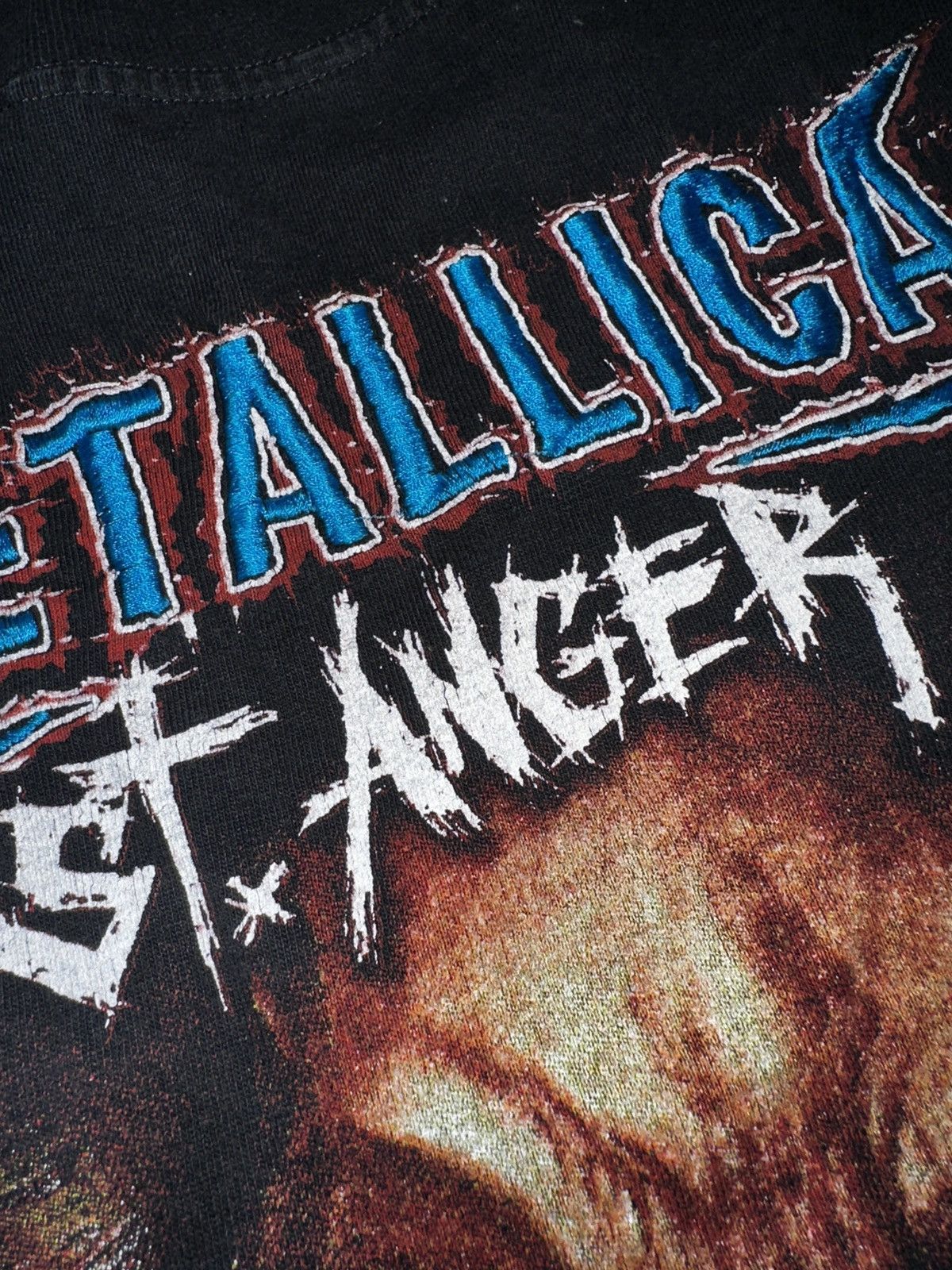 Band Tees × Vintage RARE Vtg METALLICA St. Anger Embroidered Mexican Tee Large Size US L / EU 52-54 / 3 - 3 Thumbnail