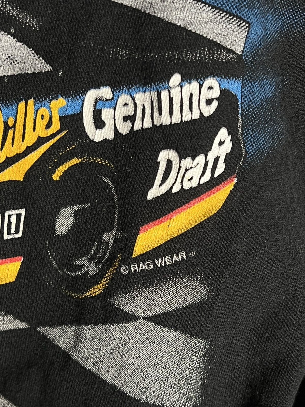 Fruit Of The Loom Vintage 90s Rusty Wallace Kickin Asphalt Nascar Tee Size US XL / EU 56 / 4 - 2 Thumbnail