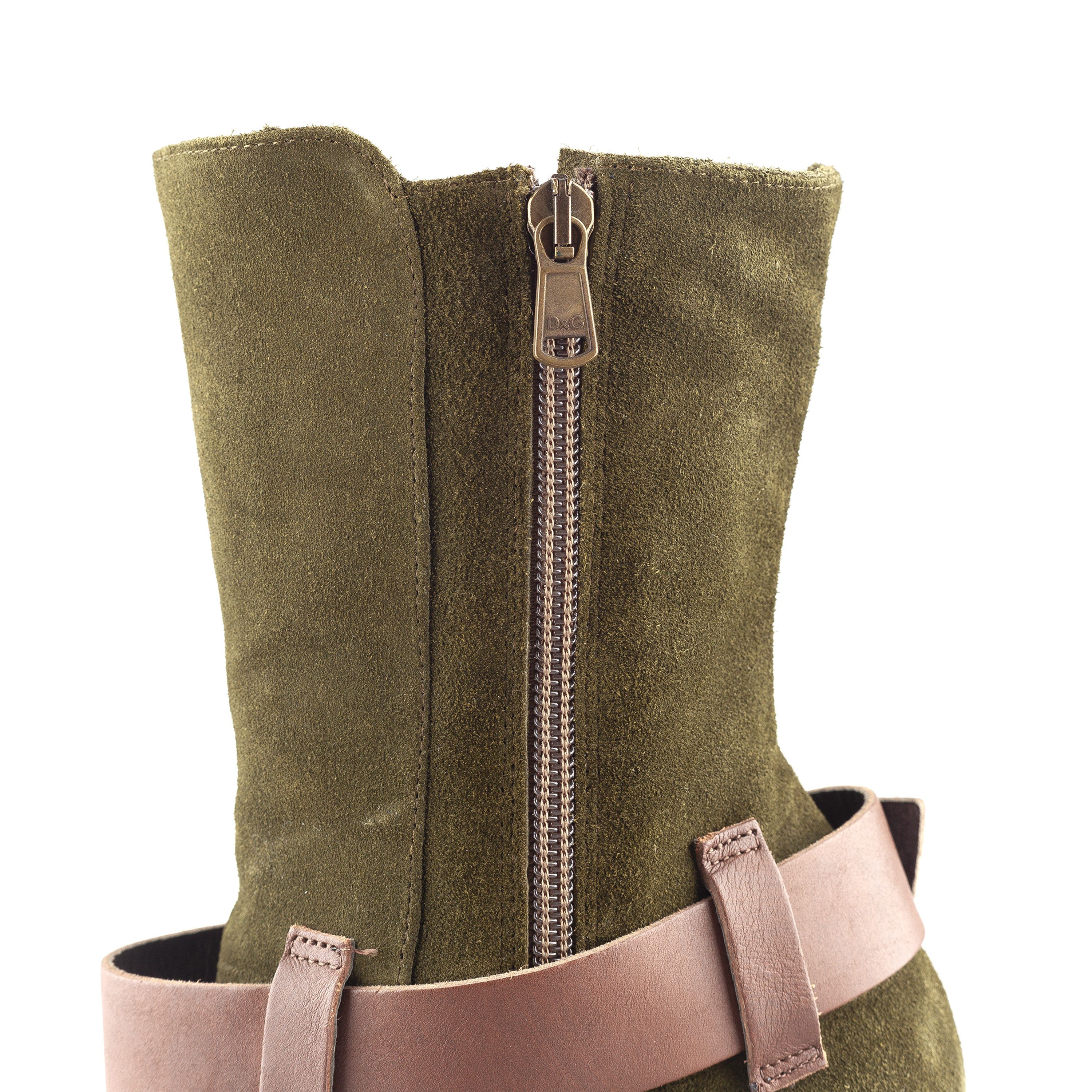 Dolce & Gabbana Dolce & Gabbana Vintage Green Leather Boots (39 EU) Size US 9 / IT 39 - 6 Thumbnail