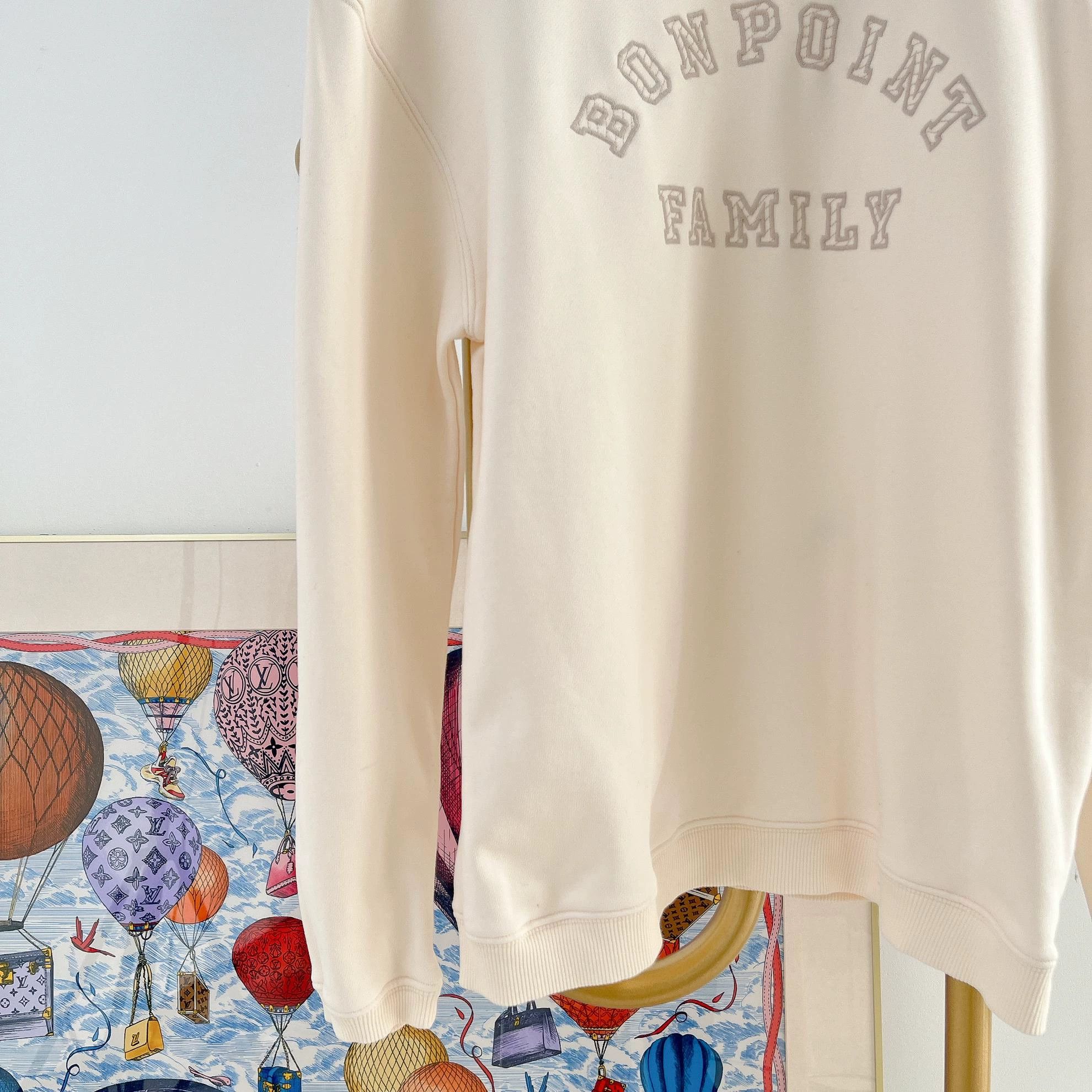 Other Bonpoint Ivory Embroidered Sweatshirt 14A Size XS / US 0-2 / IT 36-38 - 4 Thumbnail