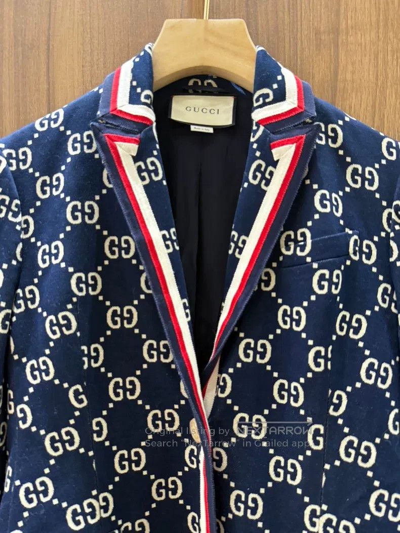 Gucci Gucci Full printed logo suit jacket Size XS / US 0-2 / IT 36-38 - 3 Thumbnail