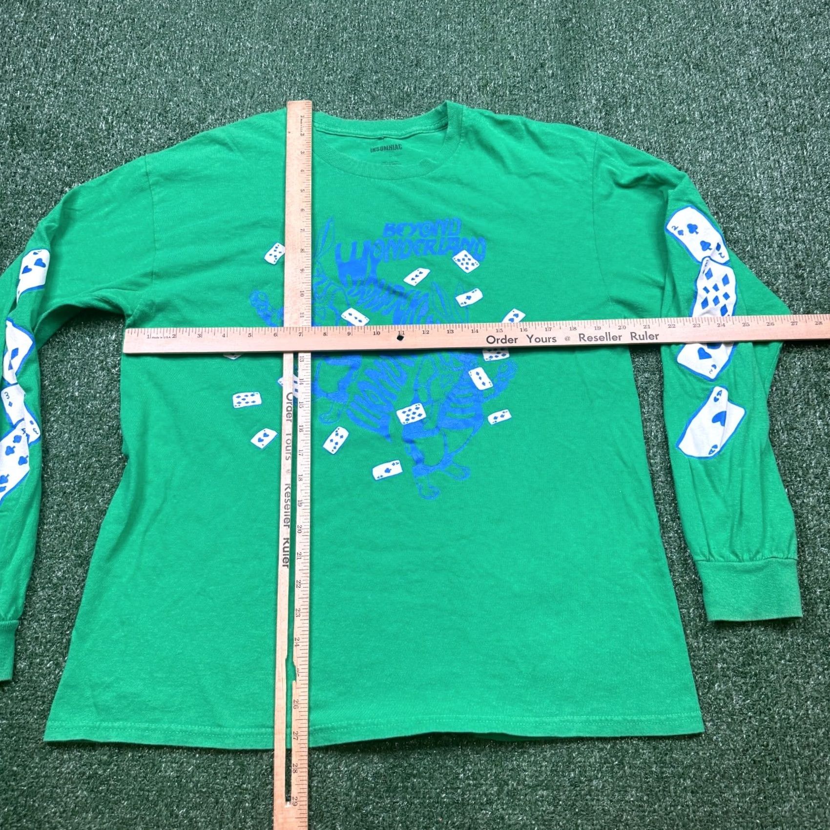 Vintage Insomniac Graphic T Shirt Men L Green Long Sleeve Skull Vintage? No Size US L / EU 52-54 / 3 - 5 Thumbnail