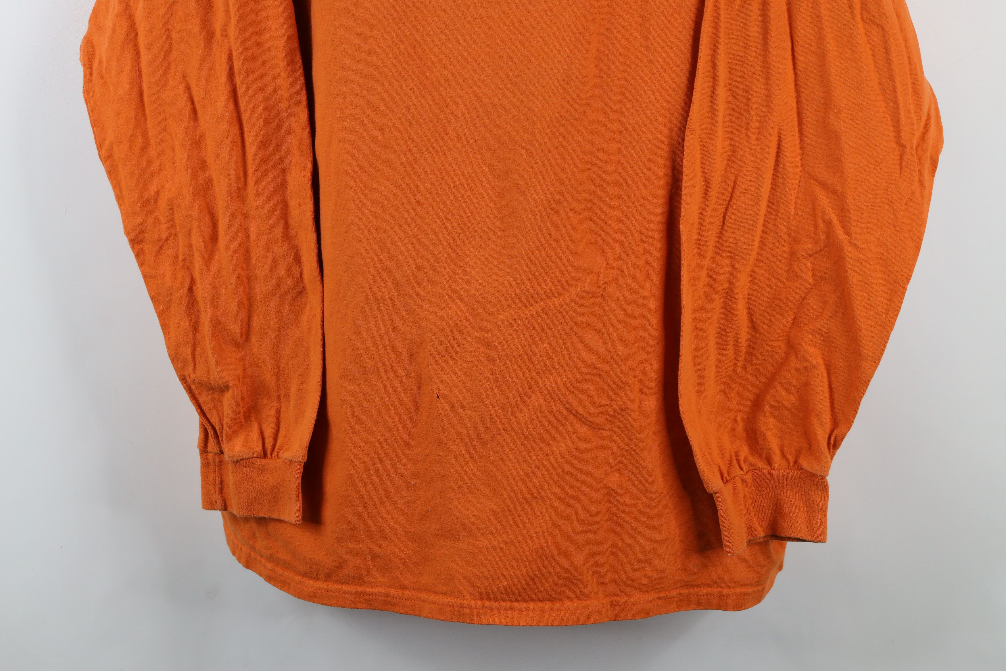 Nike × Vintage Vintage Nike Scott Big Swoosh Long Sleeve T-Shirt Orange Size US XL / EU 56 / 4 - 3 Thumbnail