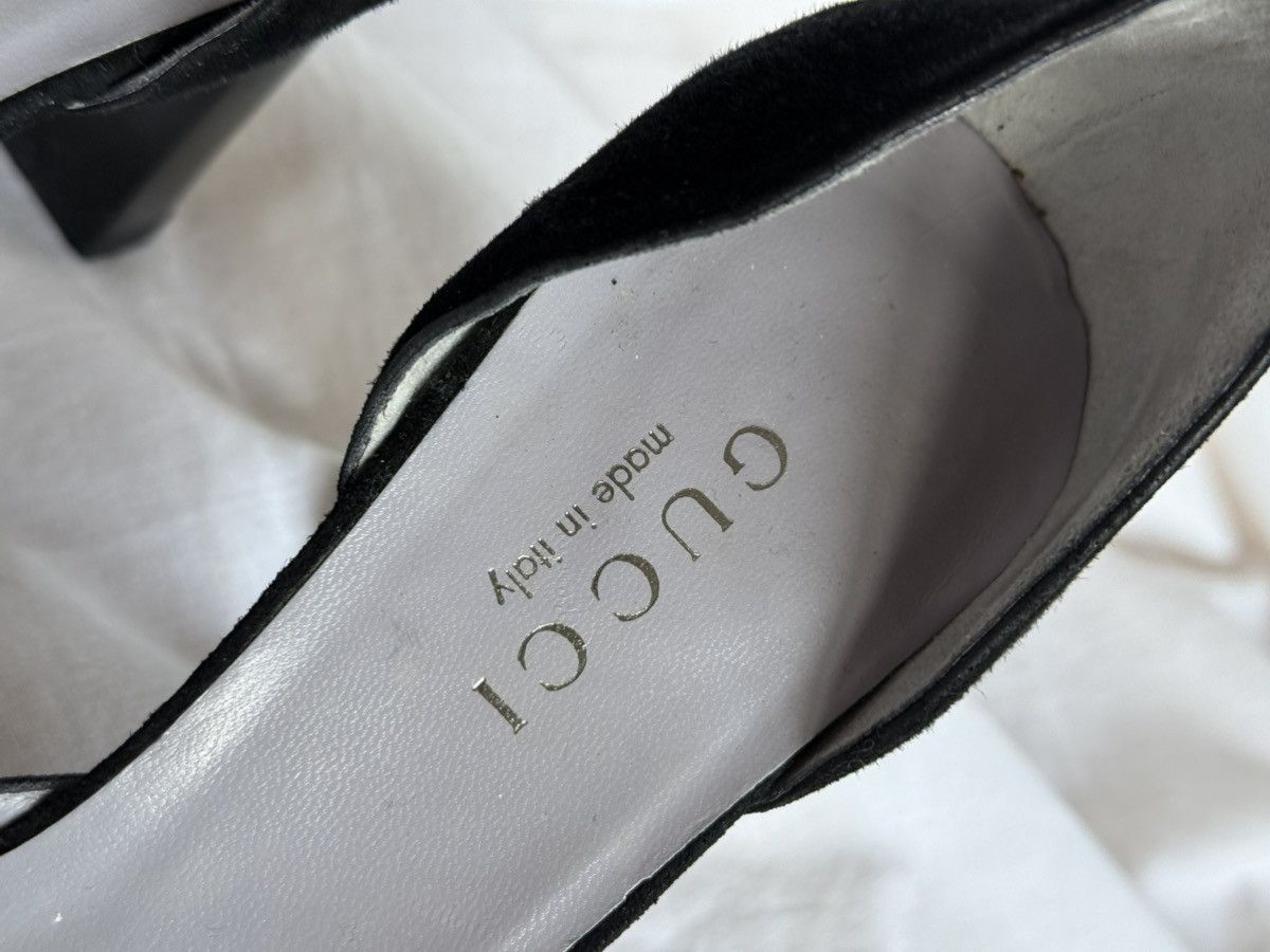 Gucci Gucci Suede Black Mary Jane Squared Toe Heels Size US 8.5 / IT 38.5 - 6 Thumbnail