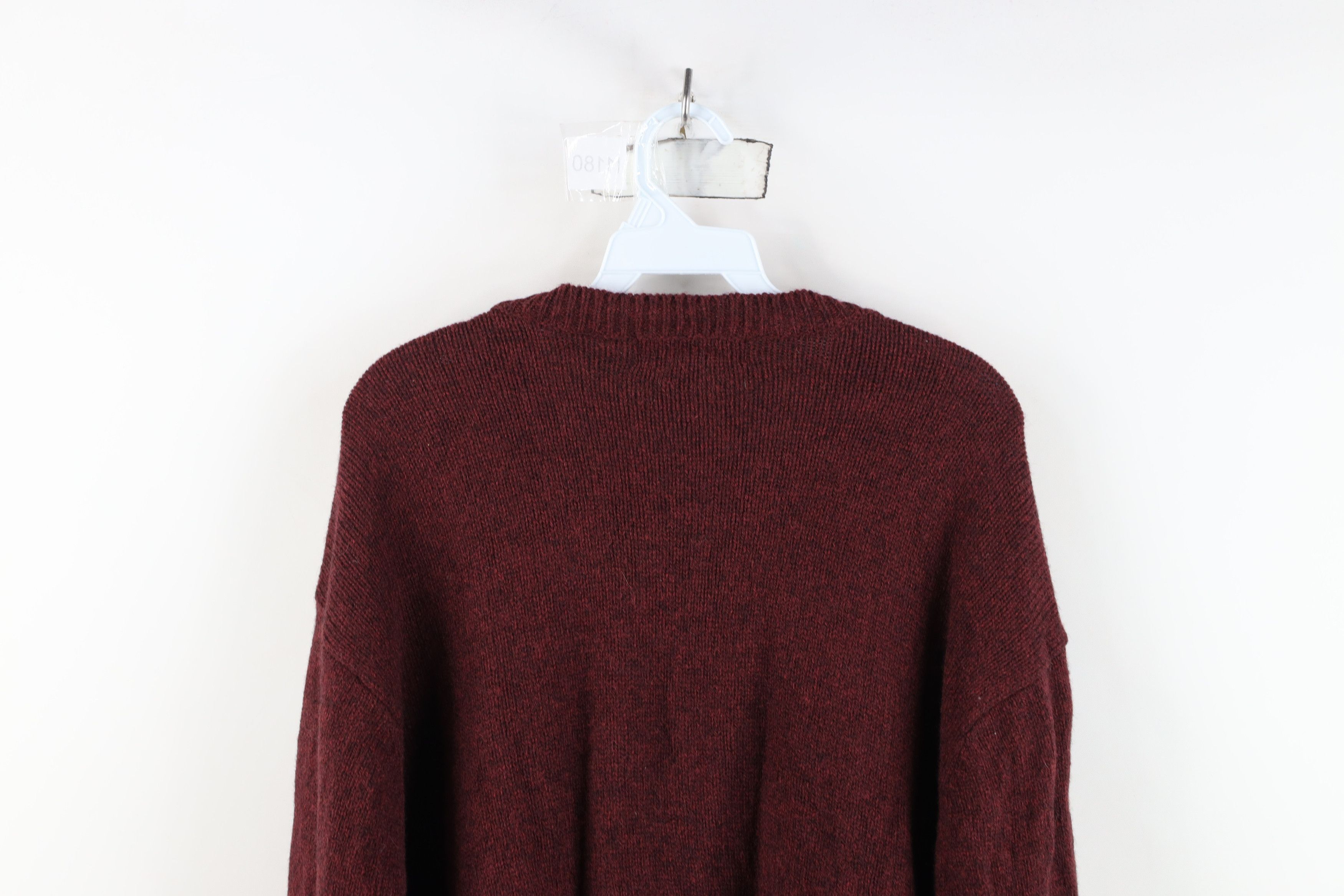 Cabelas Vintage Cabelas Blank Wool Knit Crewneck Sweater Heather Red Size US XL / EU 56 / 4 - 9 Thumbnail