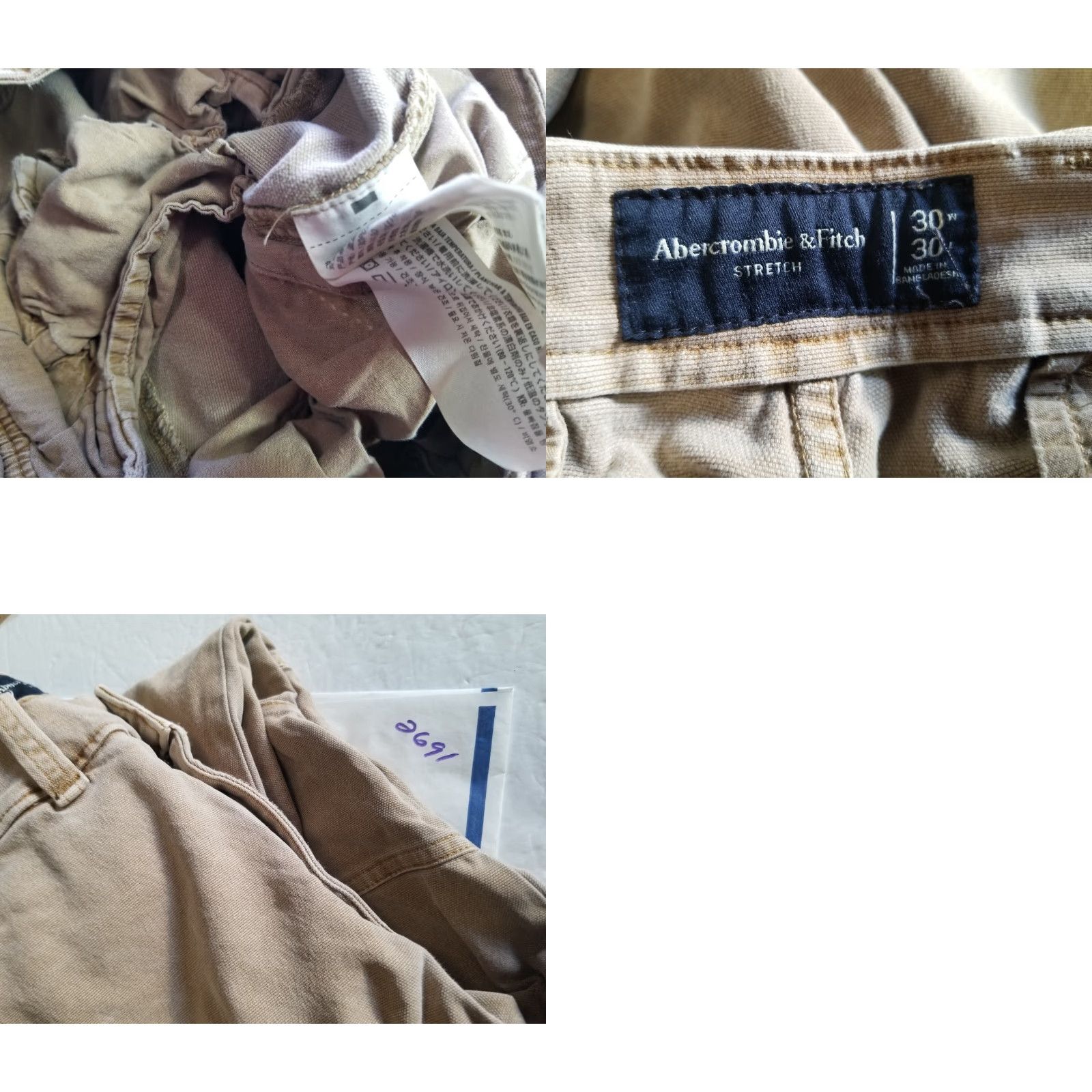 Abercrombie & Fitch Abercrombie & Fitch Men 30R Tan Khaki Paratrooper Cargo Y2K Hiking Pants See Pic Size US 30 / EU 46 - 8 Thumbnail