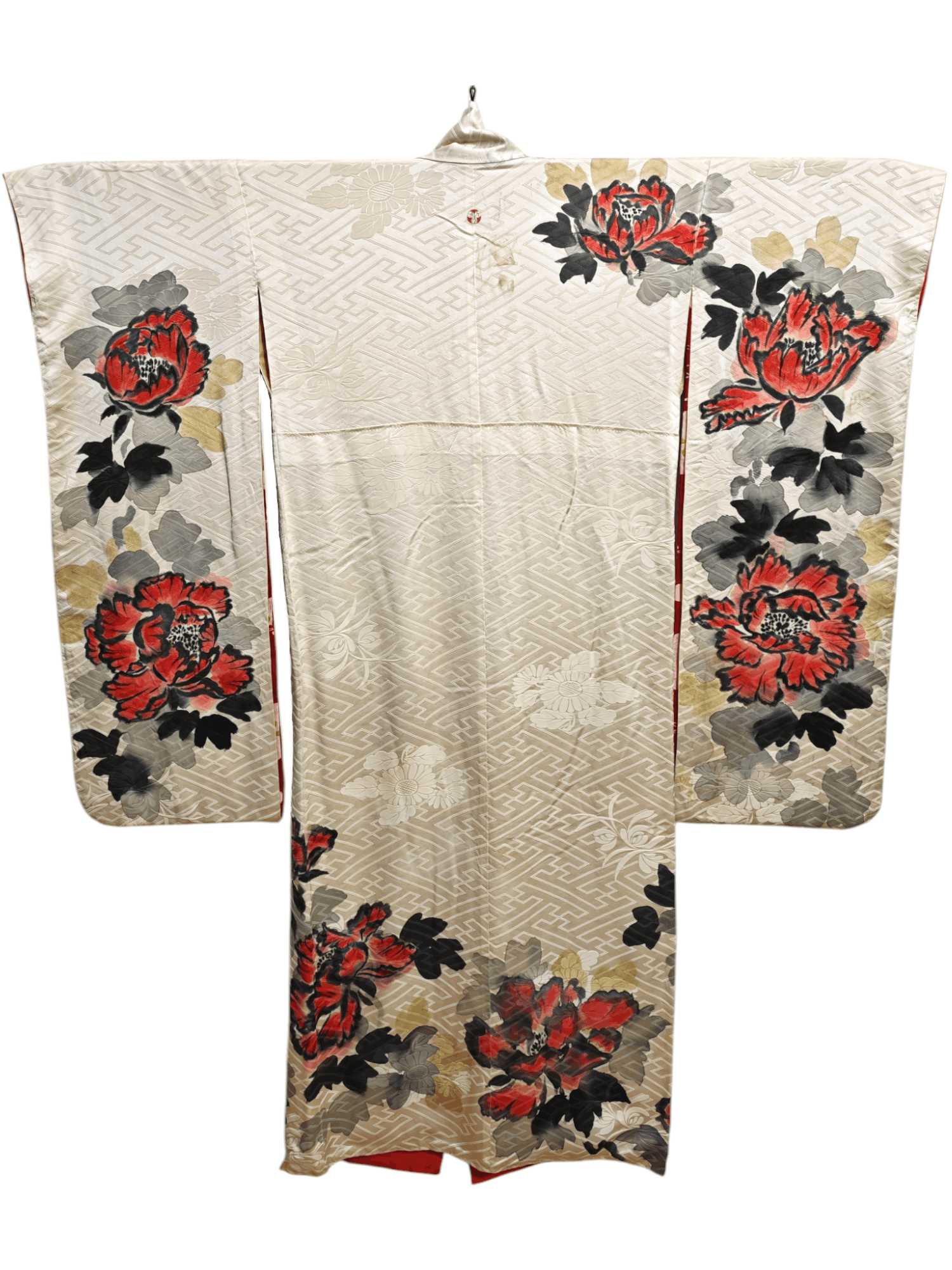 Japanese Brand × Vintage Vintage Japanese Furisode silk Kimono Robe Kimono Dress Size US L / EU 52-54 / 3 - 4 Thumbnail