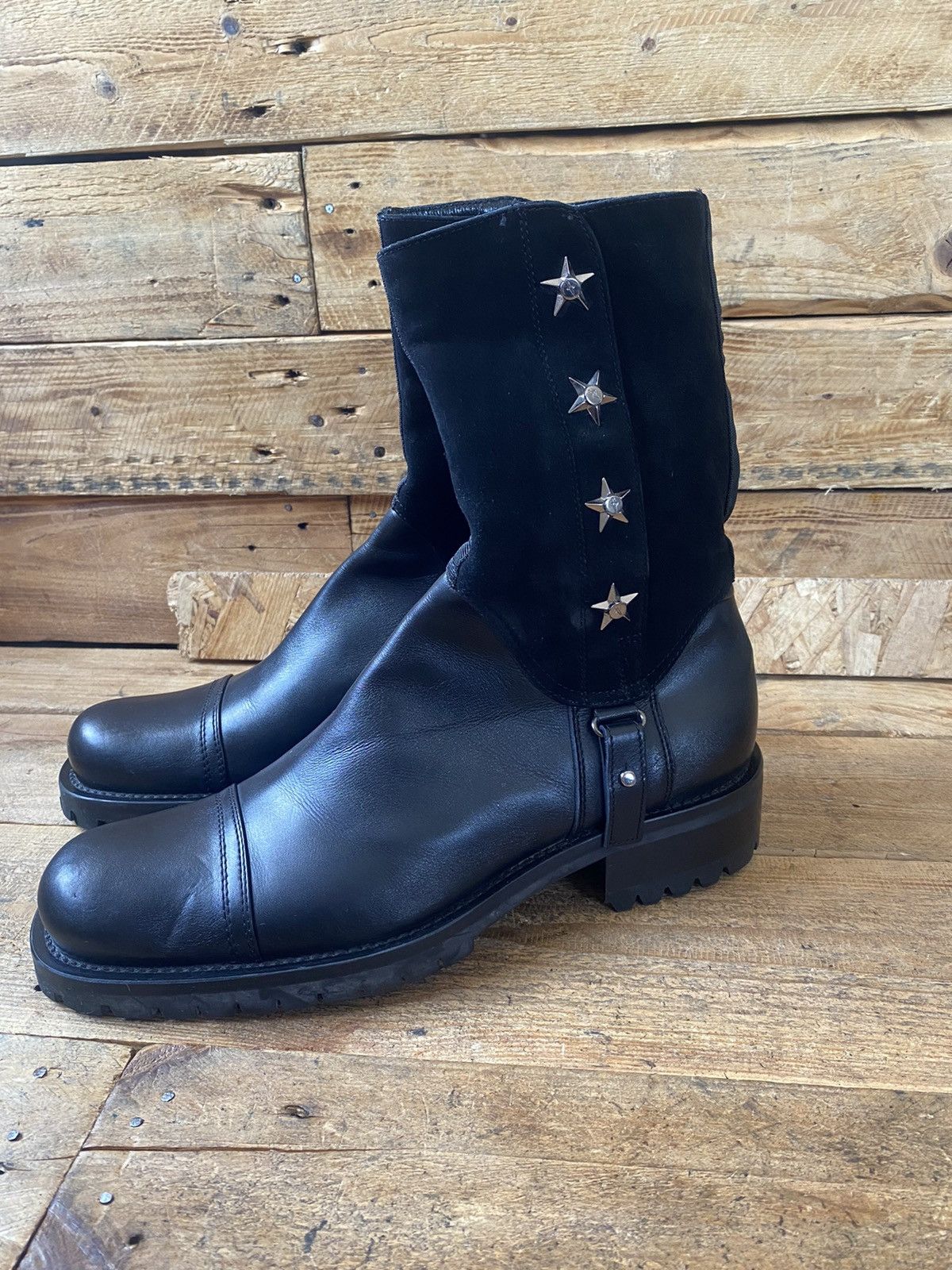 Paciotti Cesare paciotti black leather boots givenchy,guidi Size US 9.5 / EU 42-43 - 4 Thumbnail