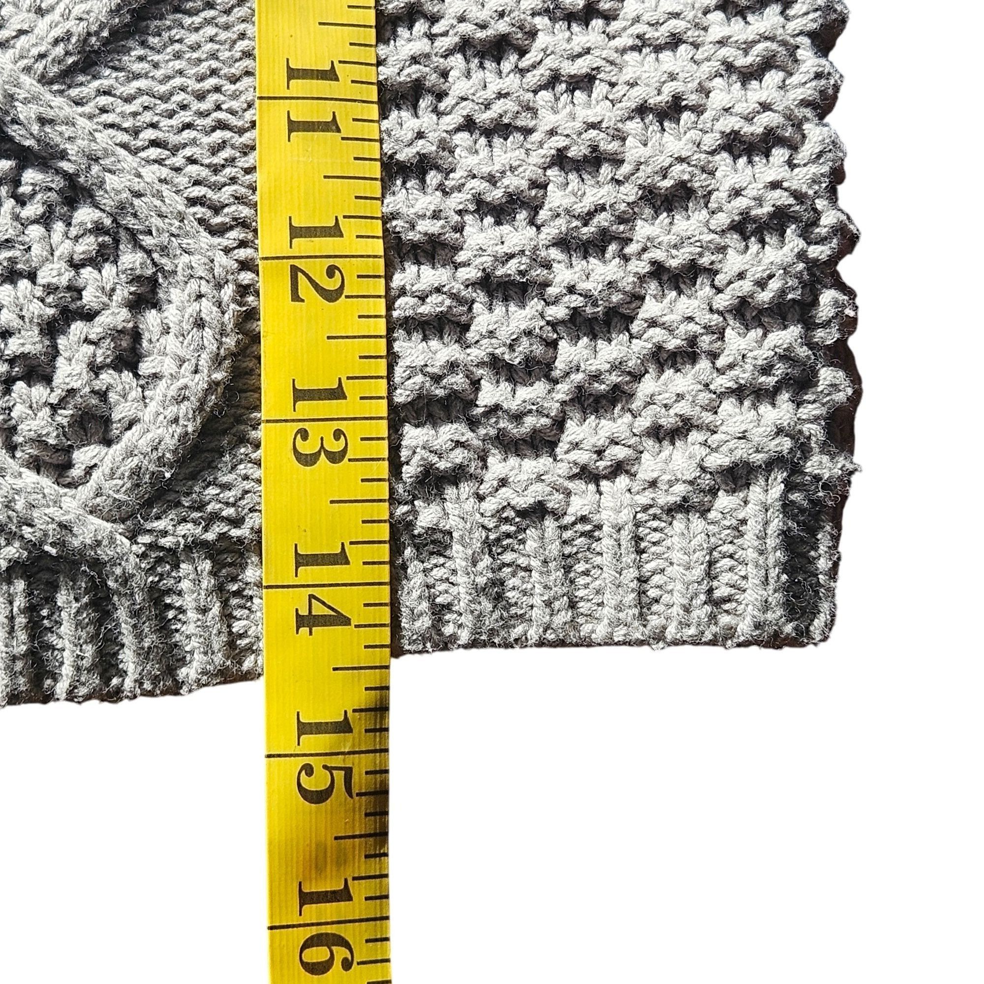 Aeropostale Aeropostale Crop Chunky Cable Sweater Gray L Academia Cozy Size L / US 10 / IT 46 - 14 Thumbnail