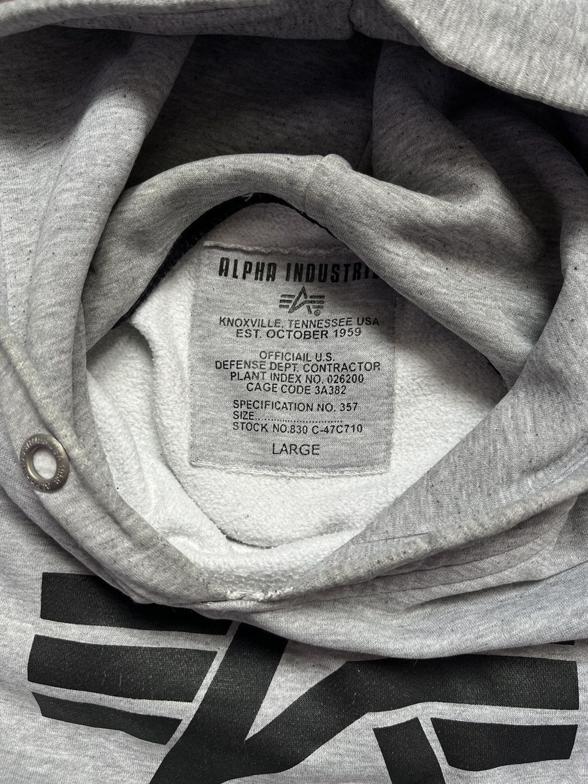 Alpha Industries × Vintage Vintage Hoodie Alpha Industries Big Logo Size US L / EU 52-54 / 3 - 7 Thumbnail