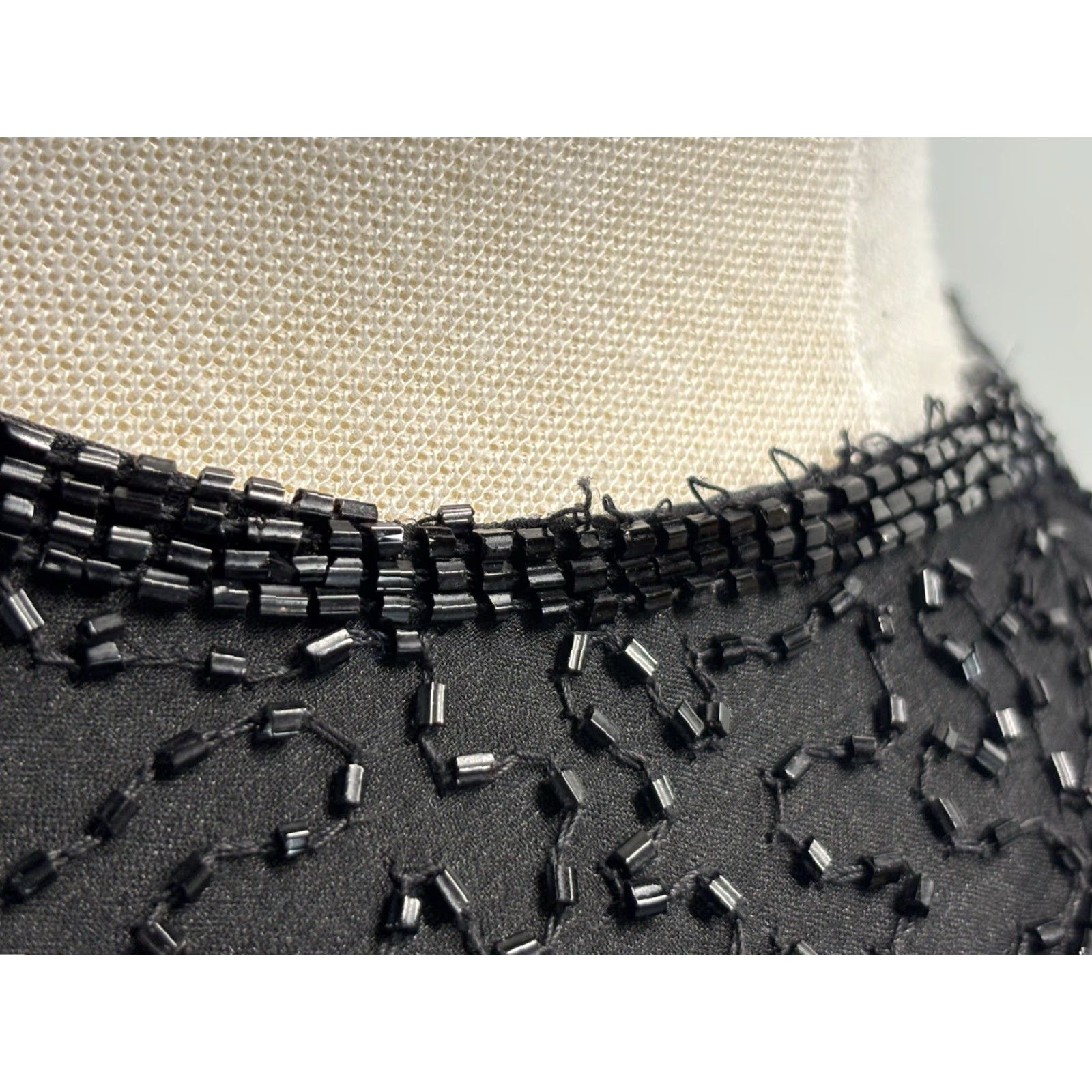 Vintage Vintage JMD New York Beaded Silk Sheath Dress Sz PM Petite Women Sleeveless Black Designer Size M / US 6-8 / IT 42-44 - 8 Thumbnail