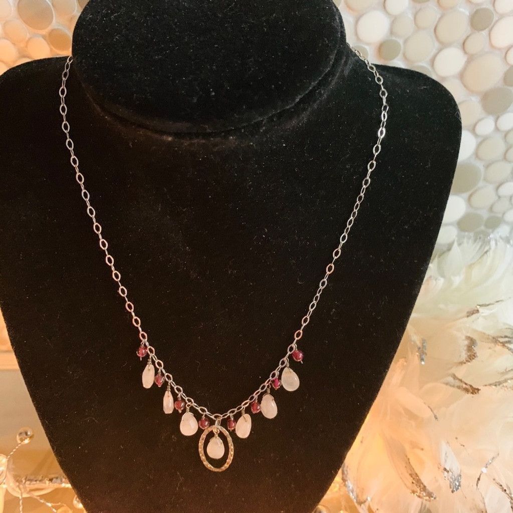Vintage Sterling Silver BN Necklace with amethysts Size ONE SIZE - 2 Thumbnail