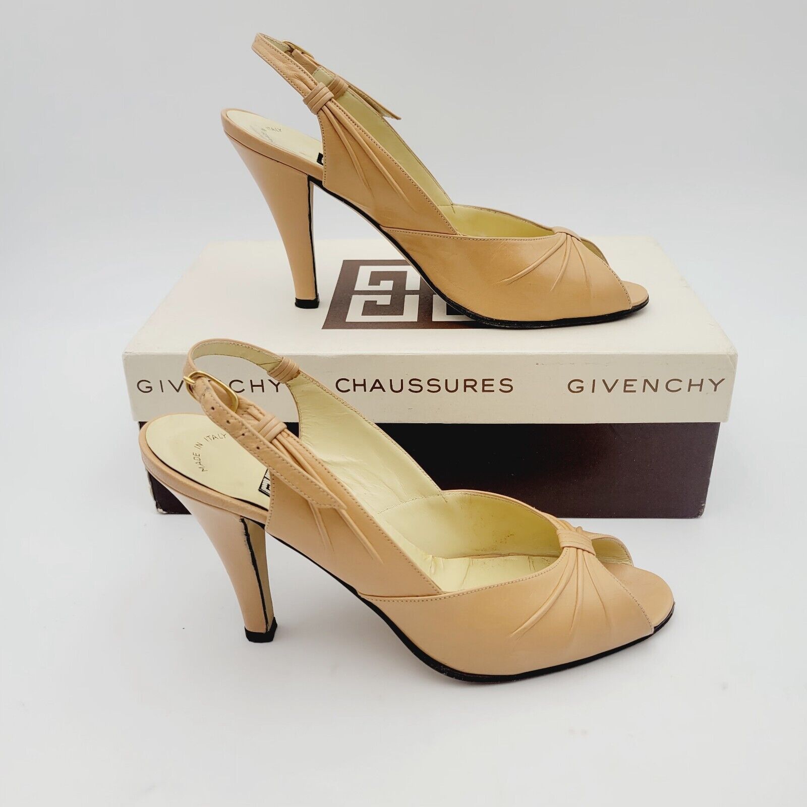 Givenchy Givenchy Round Toe Sling Back Heeled Sandal 6.5B Blush Beige Size US 6.5 / IT 36.5 - 2 Thumbnail