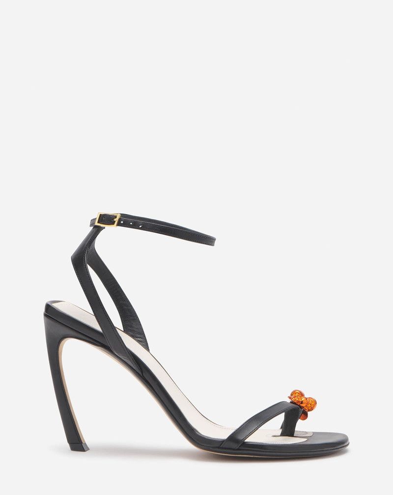 Lanvin o1y0326 Thong Sandals in Black Size US 6 / IT 36 - 1 Thumbnail