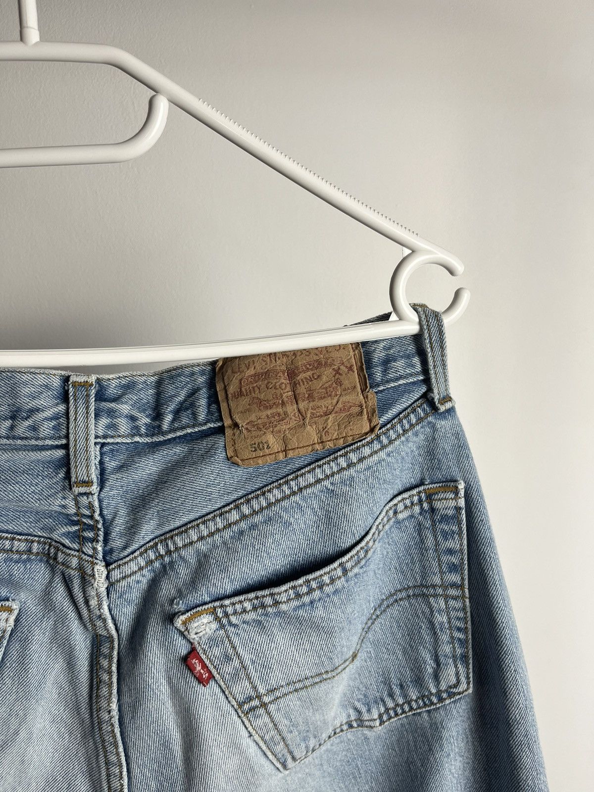 Levi's × Vintage Size 33x34 Vintage 90s Levi's 501 Faded Blue Jeans Size US 33 - 3 Thumbnail