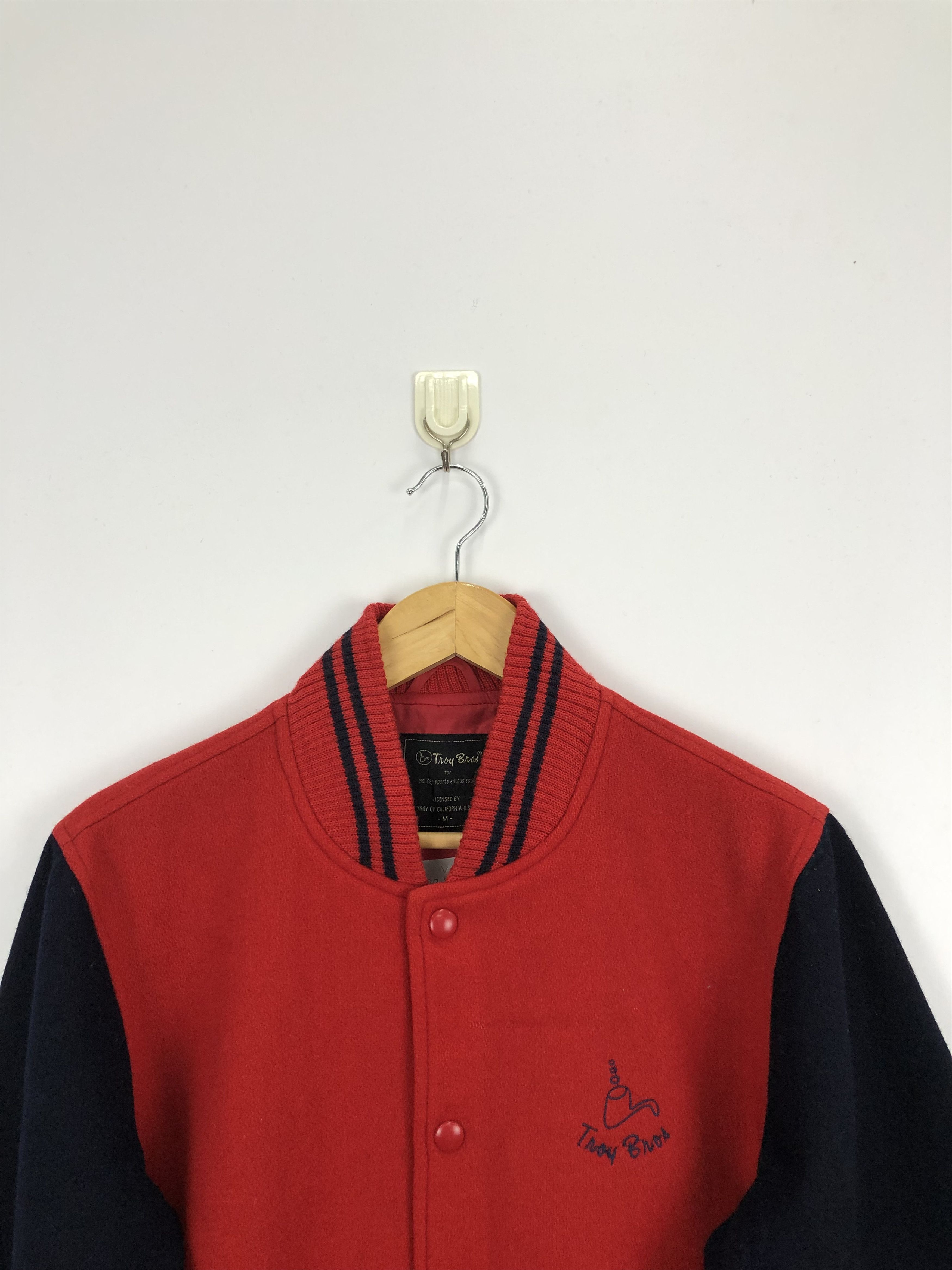 Vintage Vintage Troy Bros Wool Varsity Jacket V0308 Size US M / EU 48-50 / 2 - 2 Thumbnail
