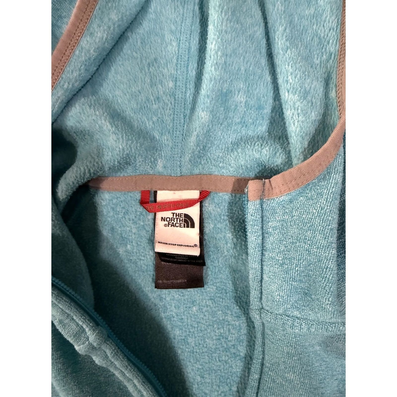 The North Face VINTAGE? The North Face Jacket Womens M Blue Hooded Full Zip Lightweight Fleece Jacket Size M / US 6-8 / IT 42-44 - 4 Thumbnail