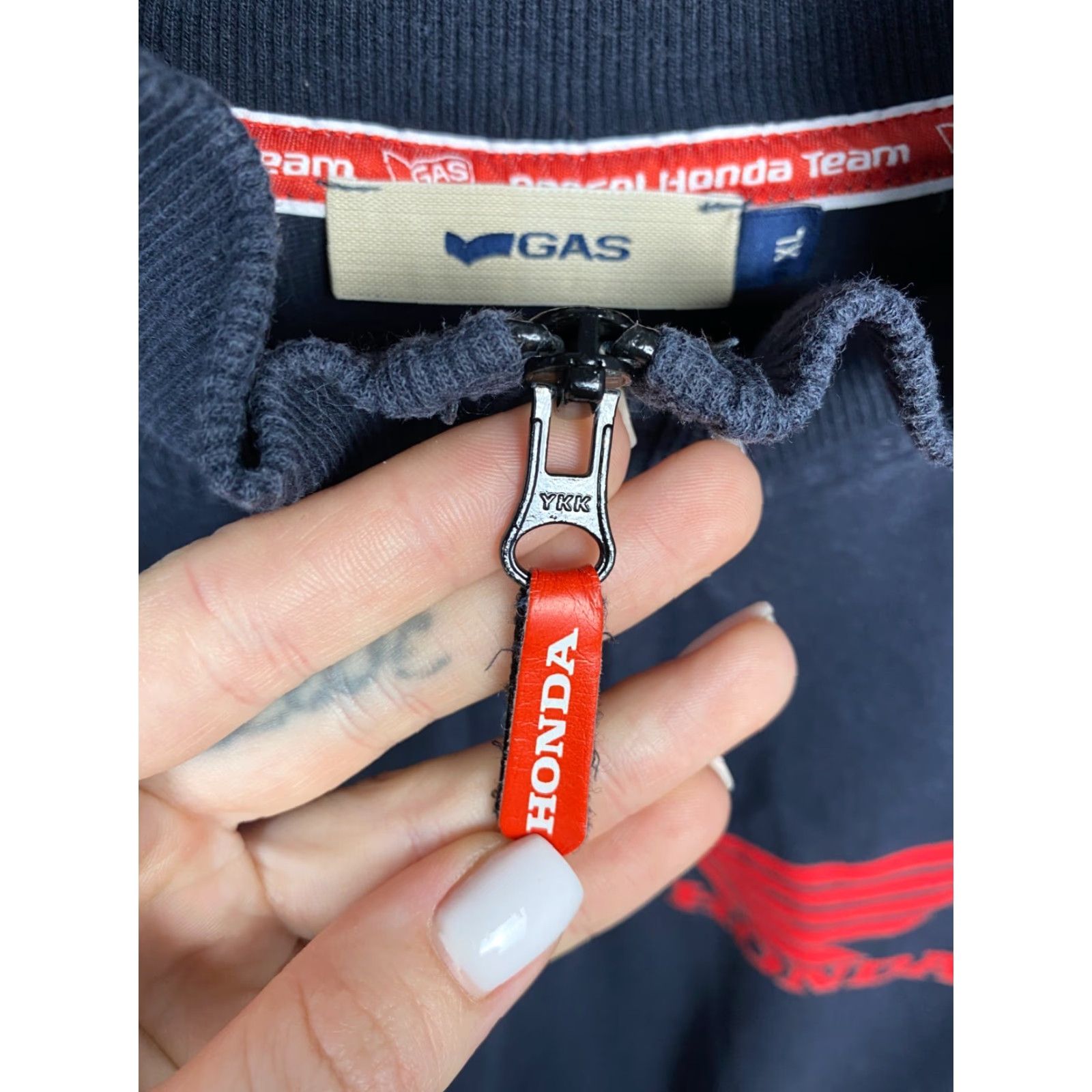 Honda Honda Racing Team Vintage 1/4 Zip Sweatshirt Mens XL Blue Size US XL / EU 56 / 4 - 5 Thumbnail