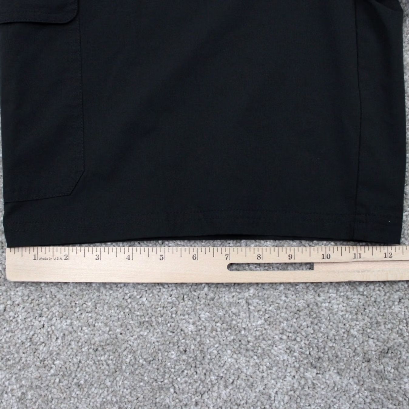 Orvis Orvis Mens 32 Black Belted Cargo Polyester Zip Pocket 9" Inseam Shorts Size US 32 / EU 48 - 5 Thumbnail