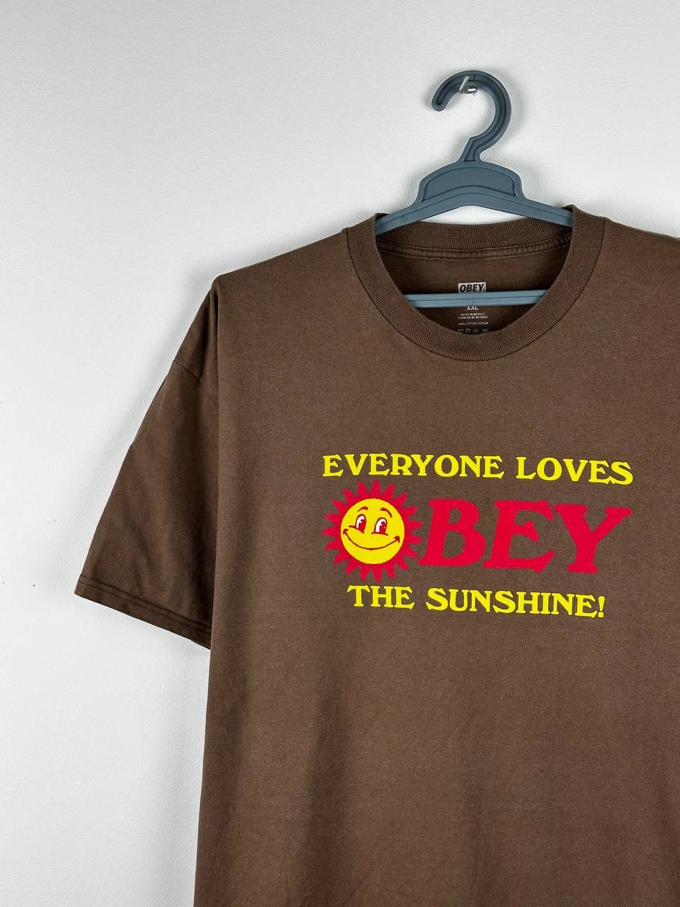 Obey Obey Sunshine Brown T-Shirt Size XXL Size US XXL / EU 58 / 5 - 1 Thumbnail