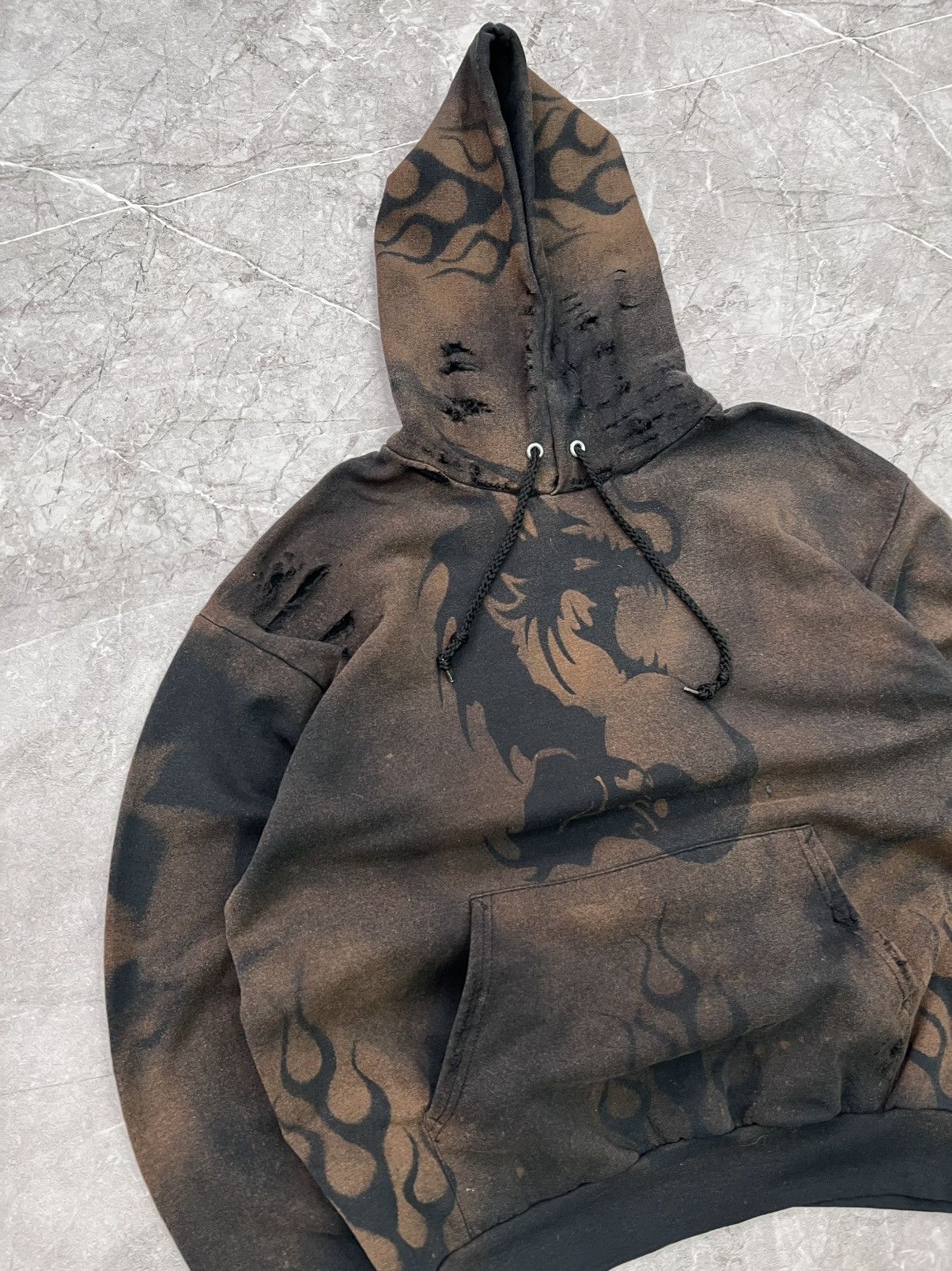 If Six Was Nine × Vintage CRAZY SUN FADED FLAME BOXY HOODIE hystericglamour STYLE Size US L / EU 52-54 / 3 - 6 Thumbnail