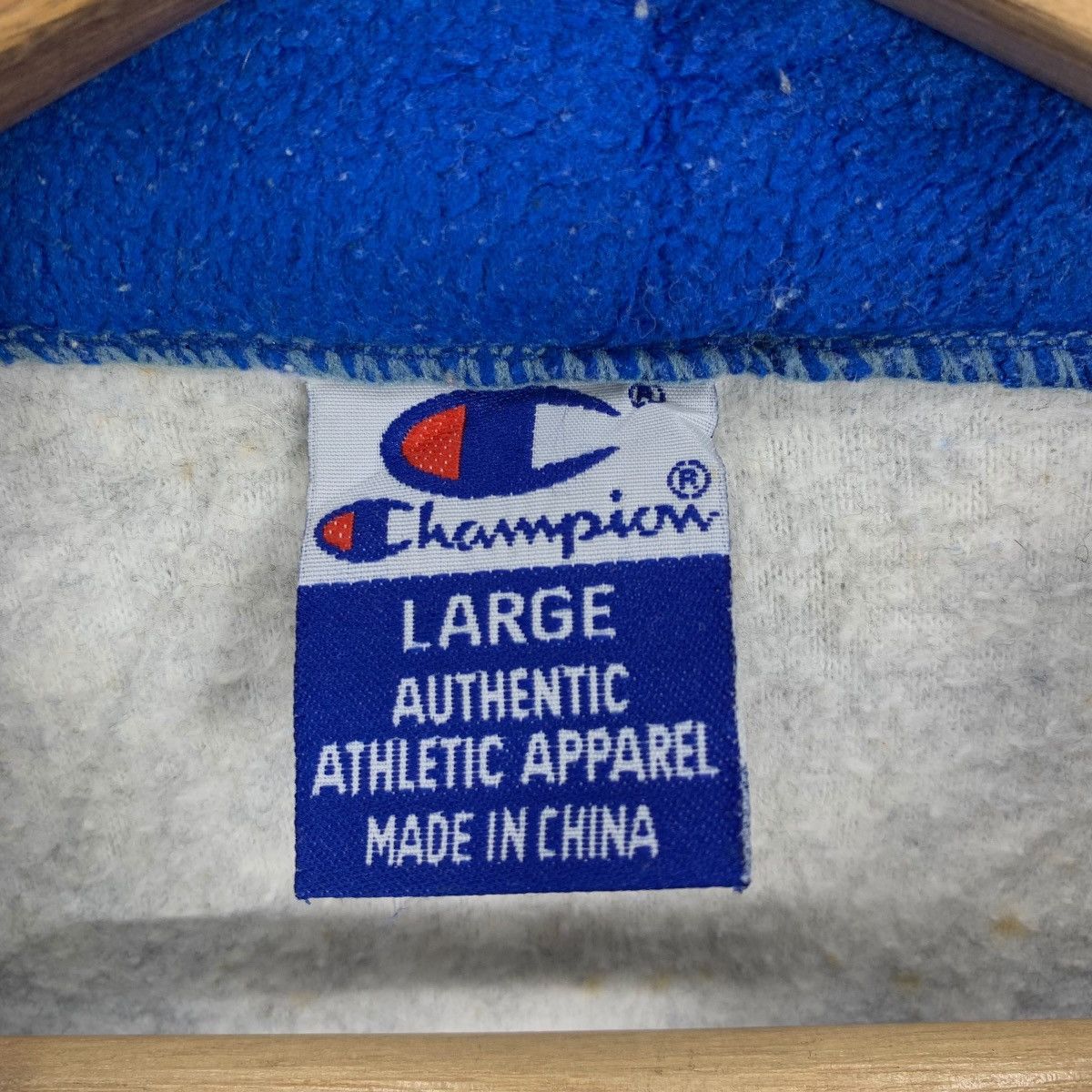 Champion × Vintage Vintage CHAMPION Usa Big Logo Fleece Half Zipper Sweatshirt Size US L / EU 52-54 / 3 - 5 Thumbnail