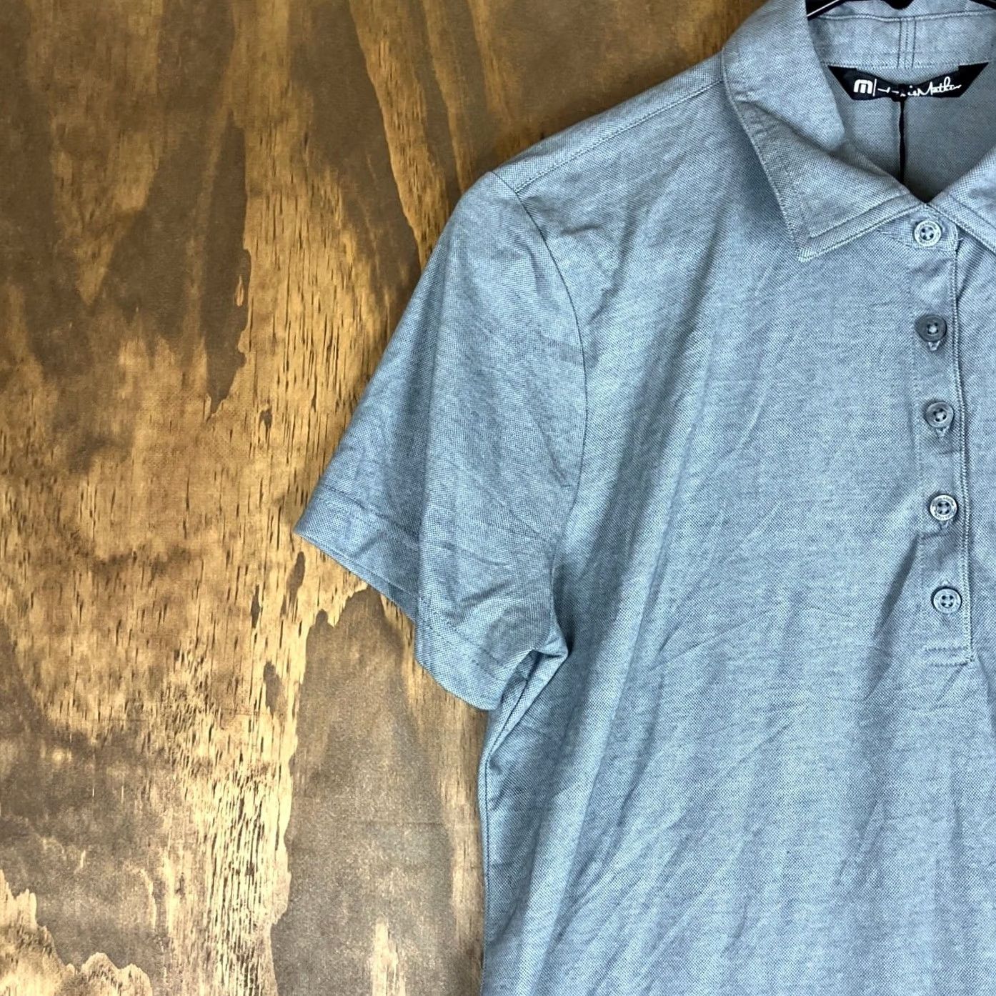 TravisMathew Travis Mathew Womens Shirt Polo Gray Short Sleeve Pima Cotton Blend Medium Clothes Athleisure Workwear Shirt Belts? Size M / US 6-8 / IT 42-44 - 4 Thumbnail