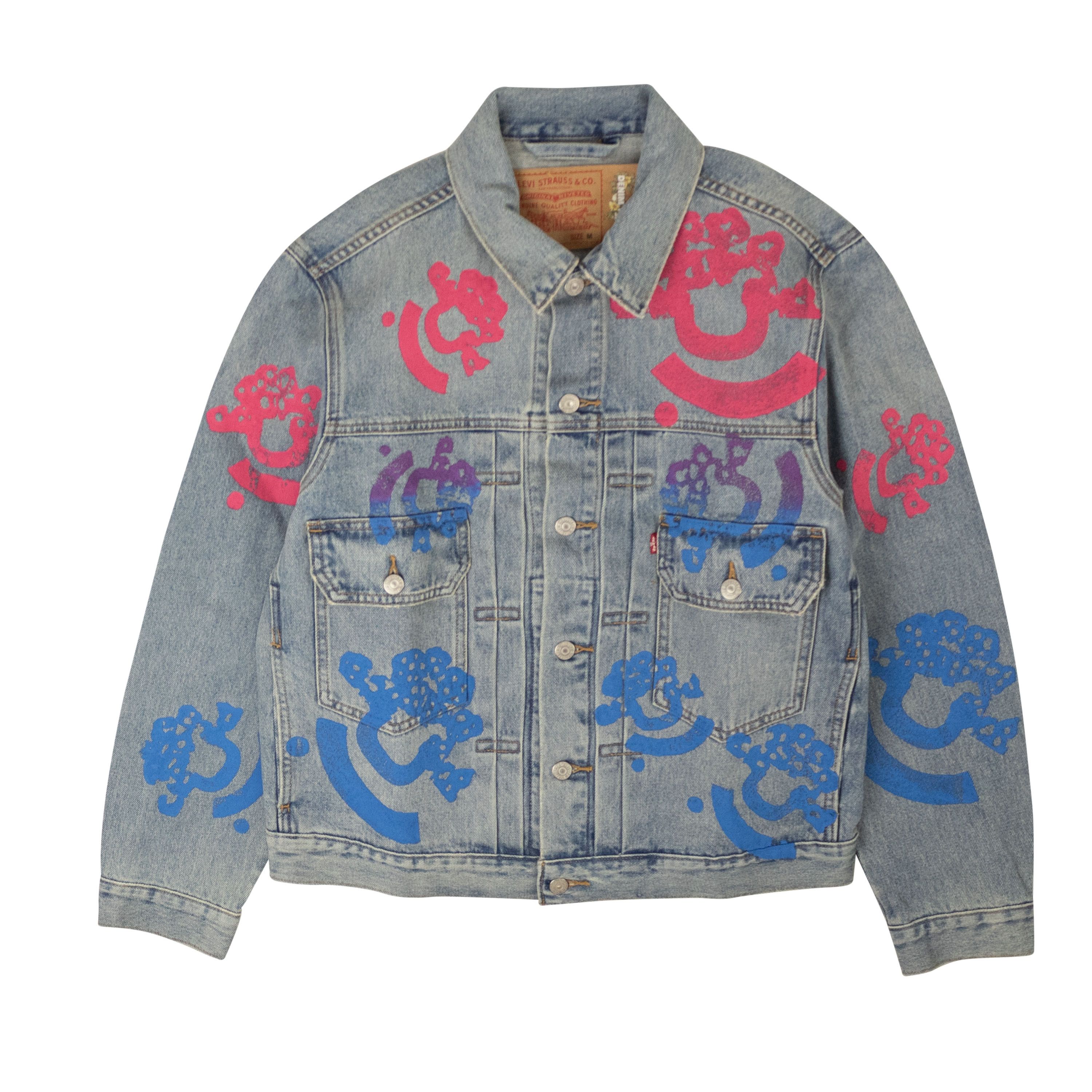 Denim Tears x Stussy x Levi's Type 2 Raw Denim Jacket - Size
