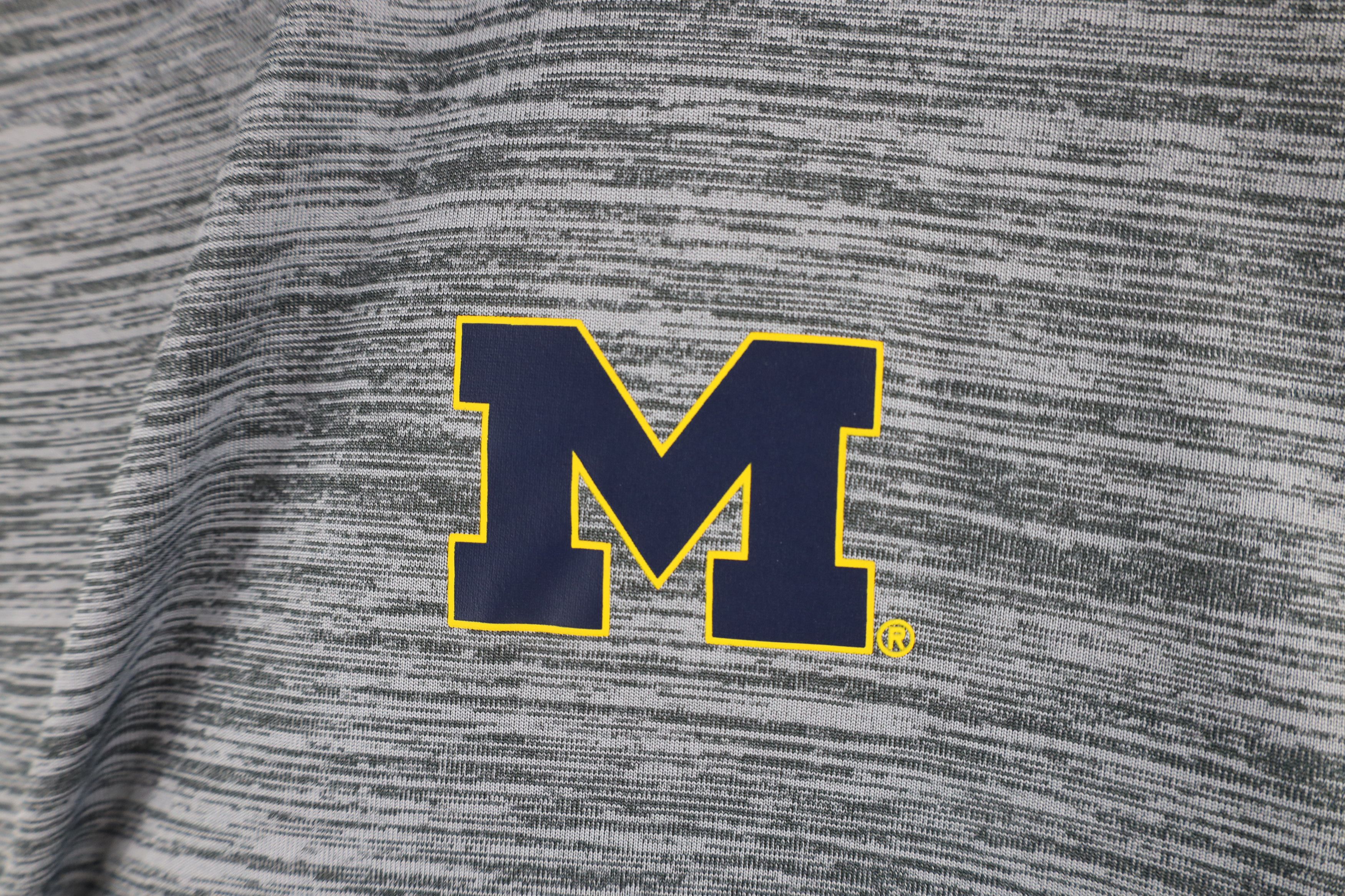Nike × Vintage Nike University of Michigan Knit Long Sleeve T-Shirt Gray Size US M / EU 48-50 / 2 - 5 Thumbnail