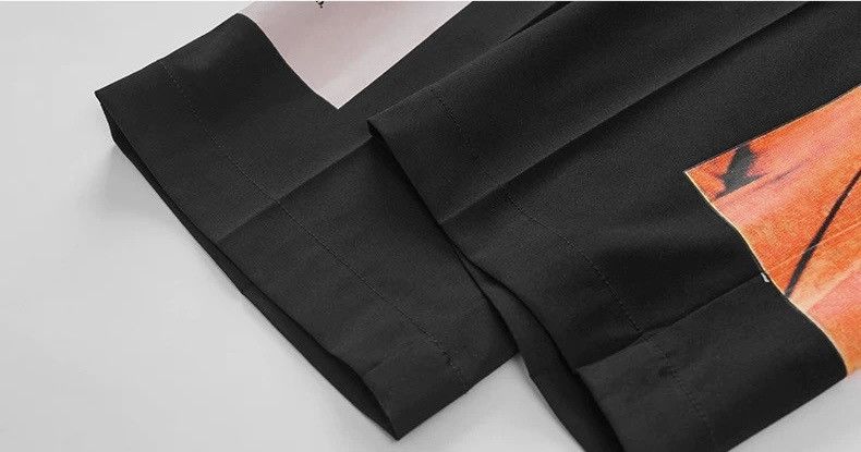 Other Black Cropped Pants w/ Artistic Print Patches – Size M Size 29" - 4 Thumbnail