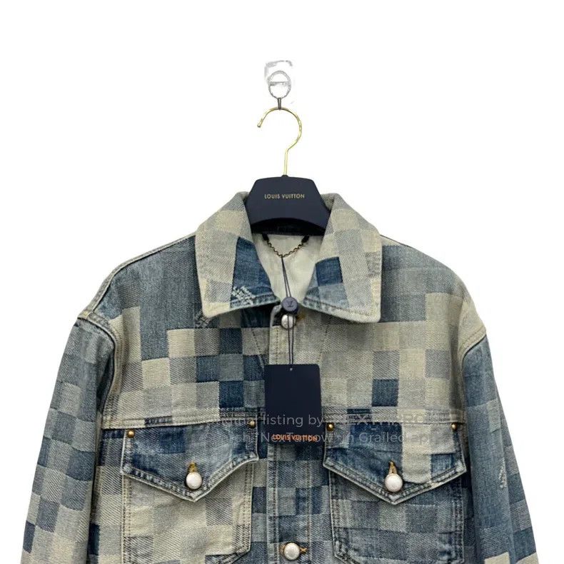 Louis Vuitton Louis Vuitton Mosaic effect printed denim jacket Size US S / EU 44-46 / 1 - 3 Thumbnail