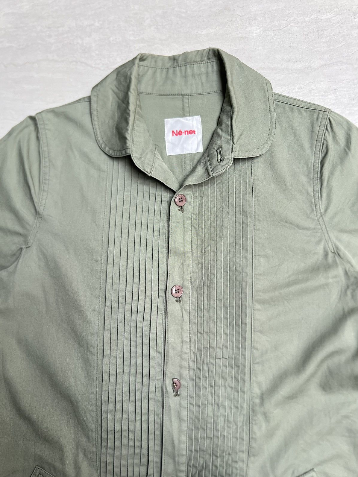 Ne-Net NE-NET Issey miyake Green Shirt Size US S / EU 44-46 / 1 - 3 Thumbnail